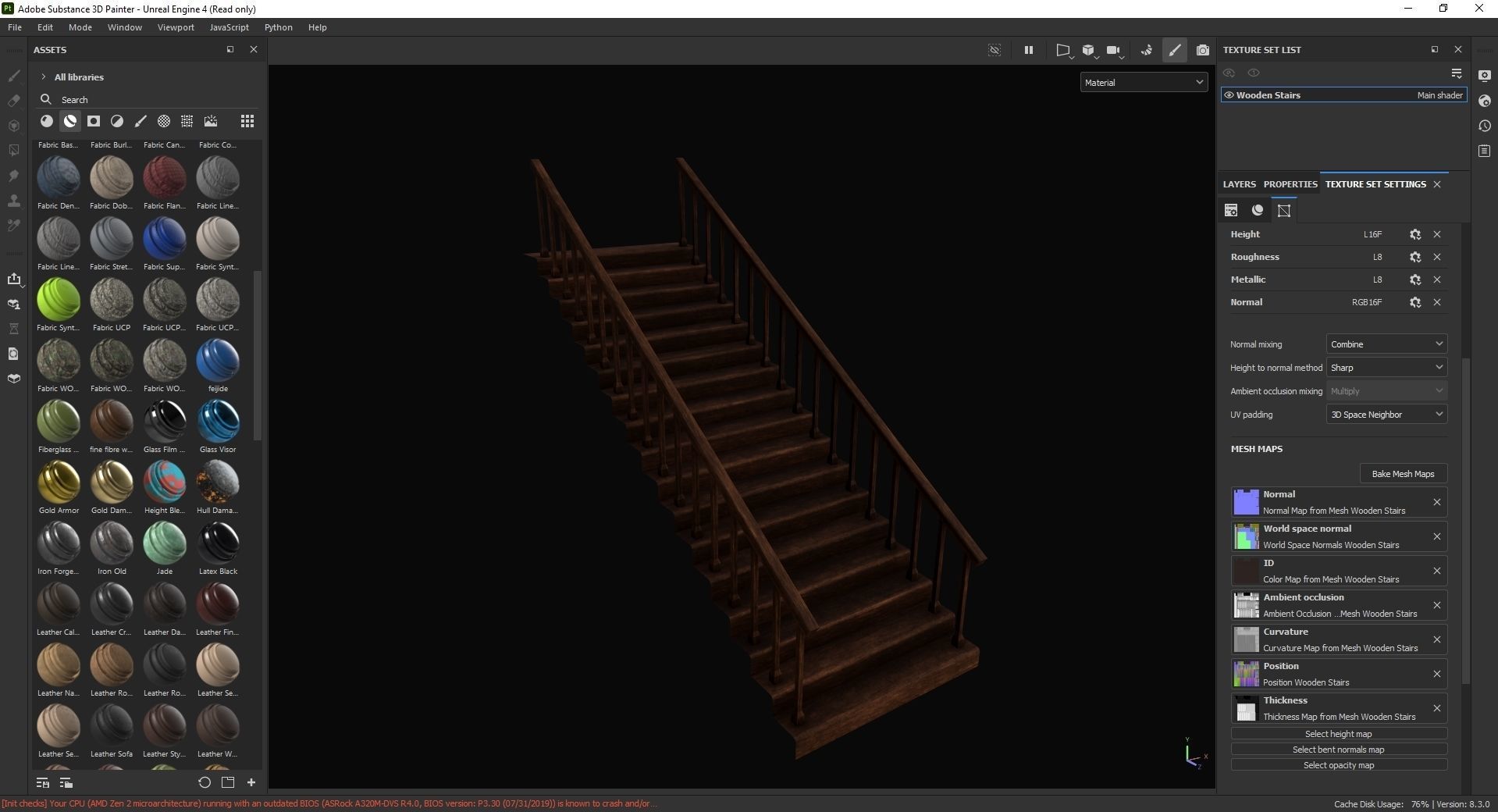 Wooden Stairs 3D Model Low-poly 3D model_7