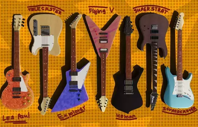 Electric guitar collection