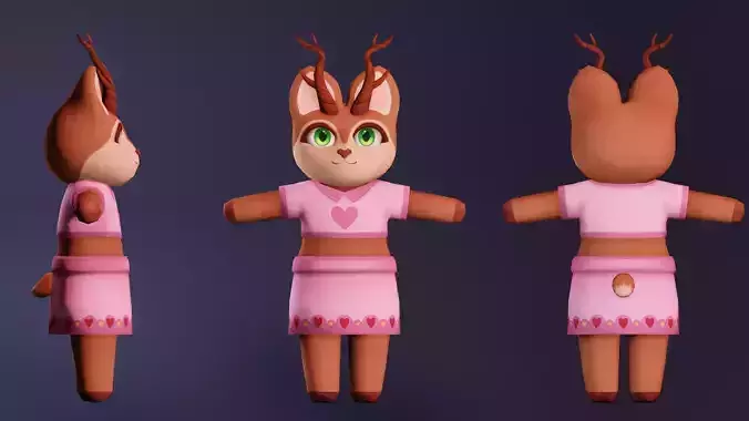Cute deer model