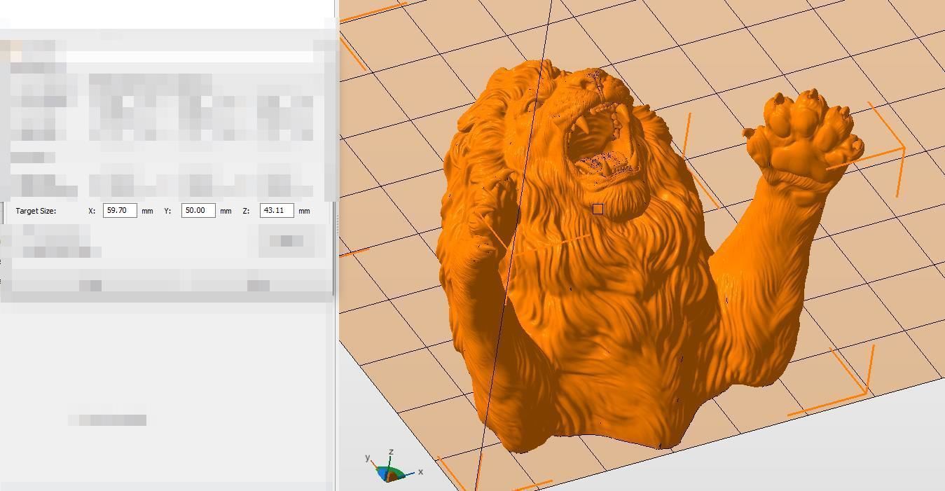 Lion leaping 3D print model_27