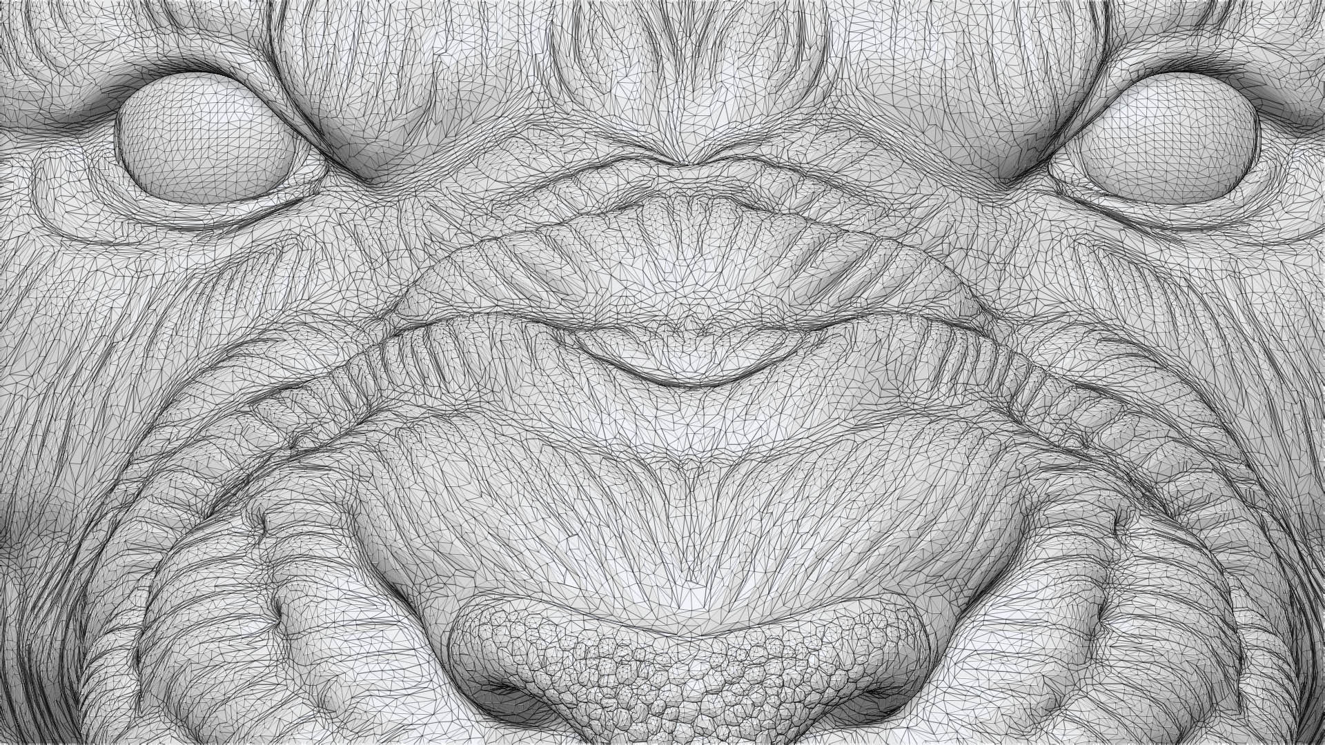 Lion leaping 3D print model_25