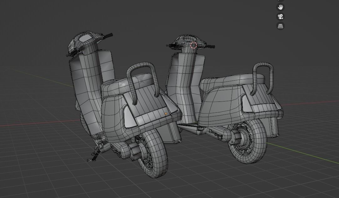 Moped Scooter Activa 3D Model   Low-poly 3D model_8