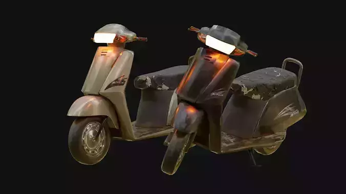 Moped Scooter Activa 3D Model  
