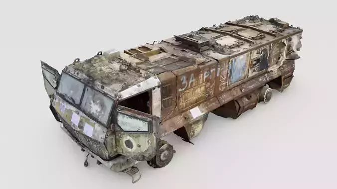 destroyed russian KAMAZ-63968 Typhoon-K MRAP 