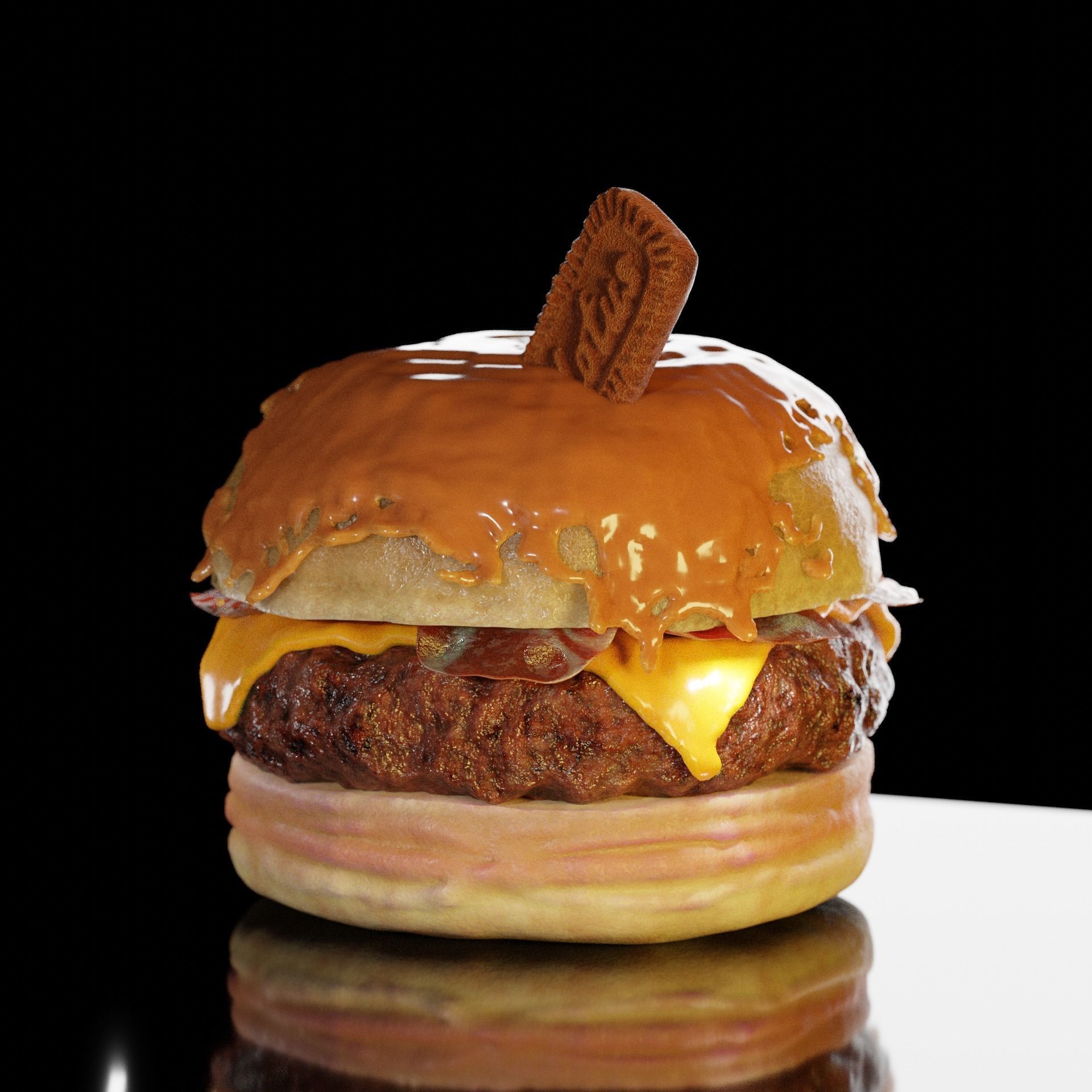 Burger Lotus 3D model_3