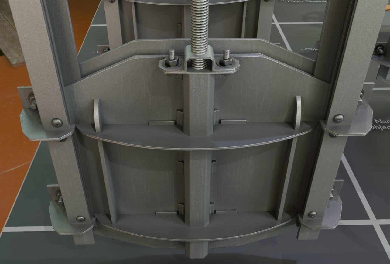 Spindle Gate Valve - Basic Version - Package Low-poly 3D model_34