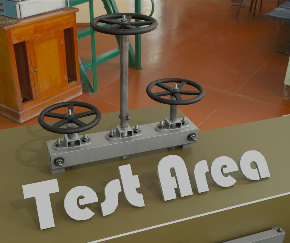 Spindle Gate Valve - Basic Version - Package Low-poly 3D model_5