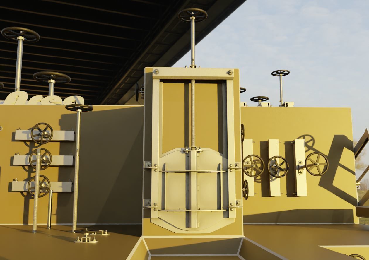 Spindle Gate Valve - Basic Version - Package Low-poly 3D model_33