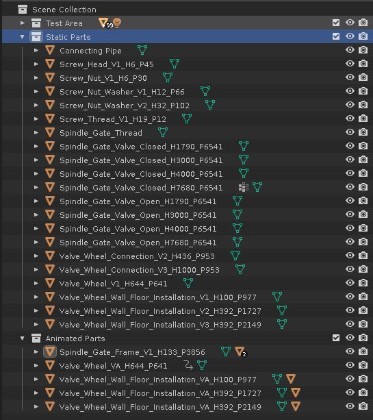 Spindle Gate Valve - Basic Version - Package Low-poly 3D model_11