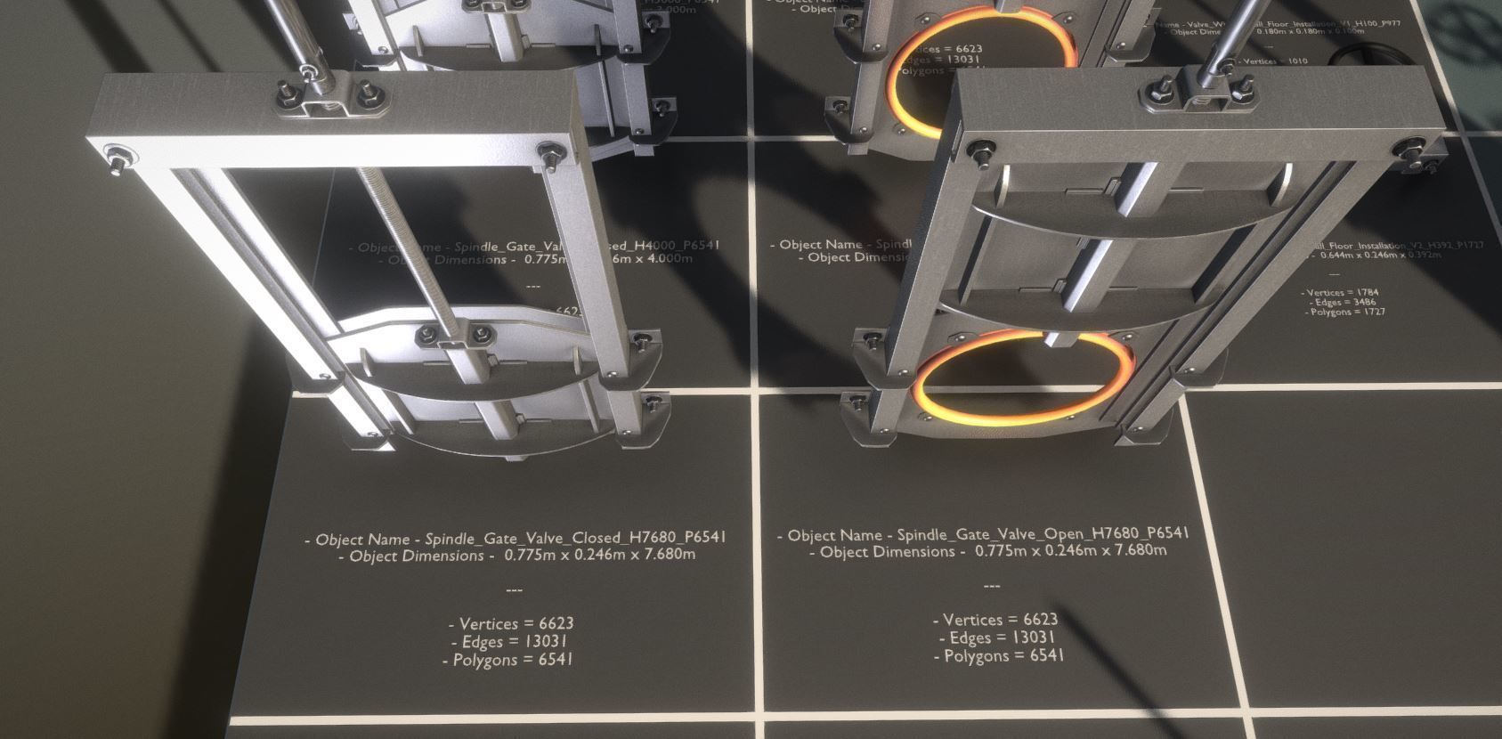 Spindle Gate Valve - Basic Version - Package Low-poly 3D model_21