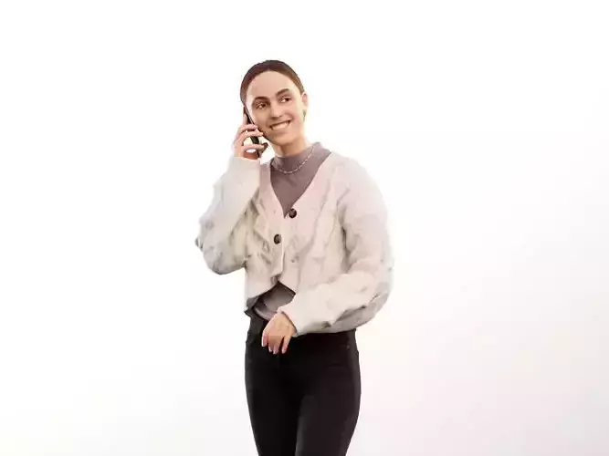 Marei 14161 - Standing Casual Woman Phone Call