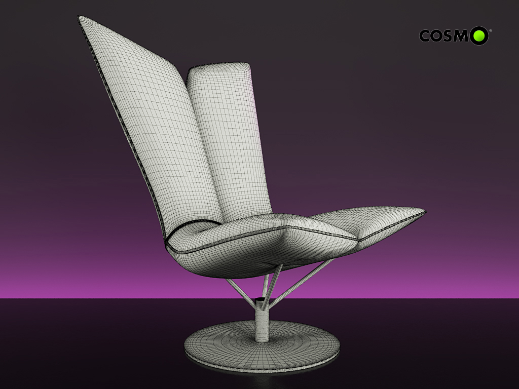 Armchair Angel 3D model_4
