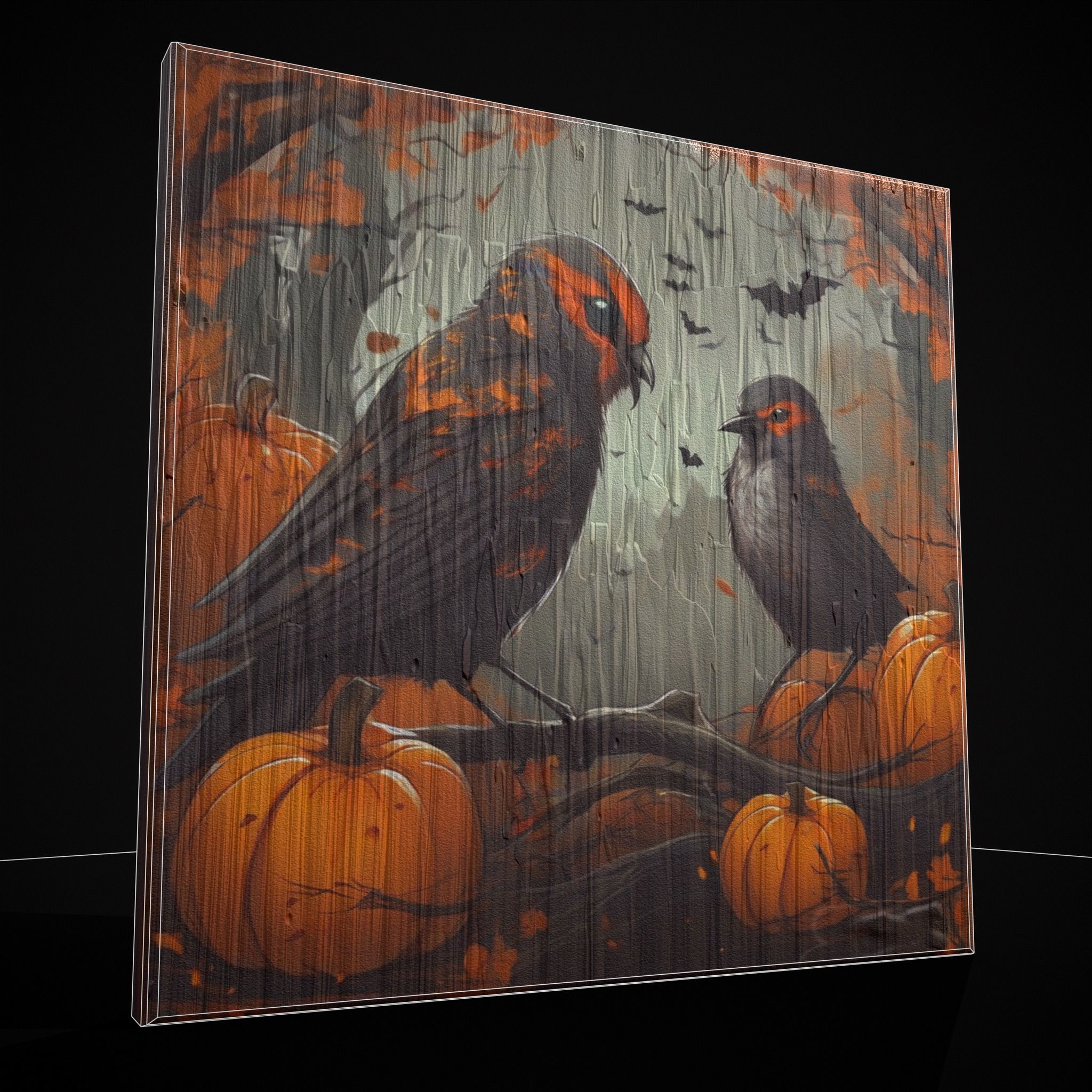 Halloween Bird Painting Version One Low-poly 3D model_3