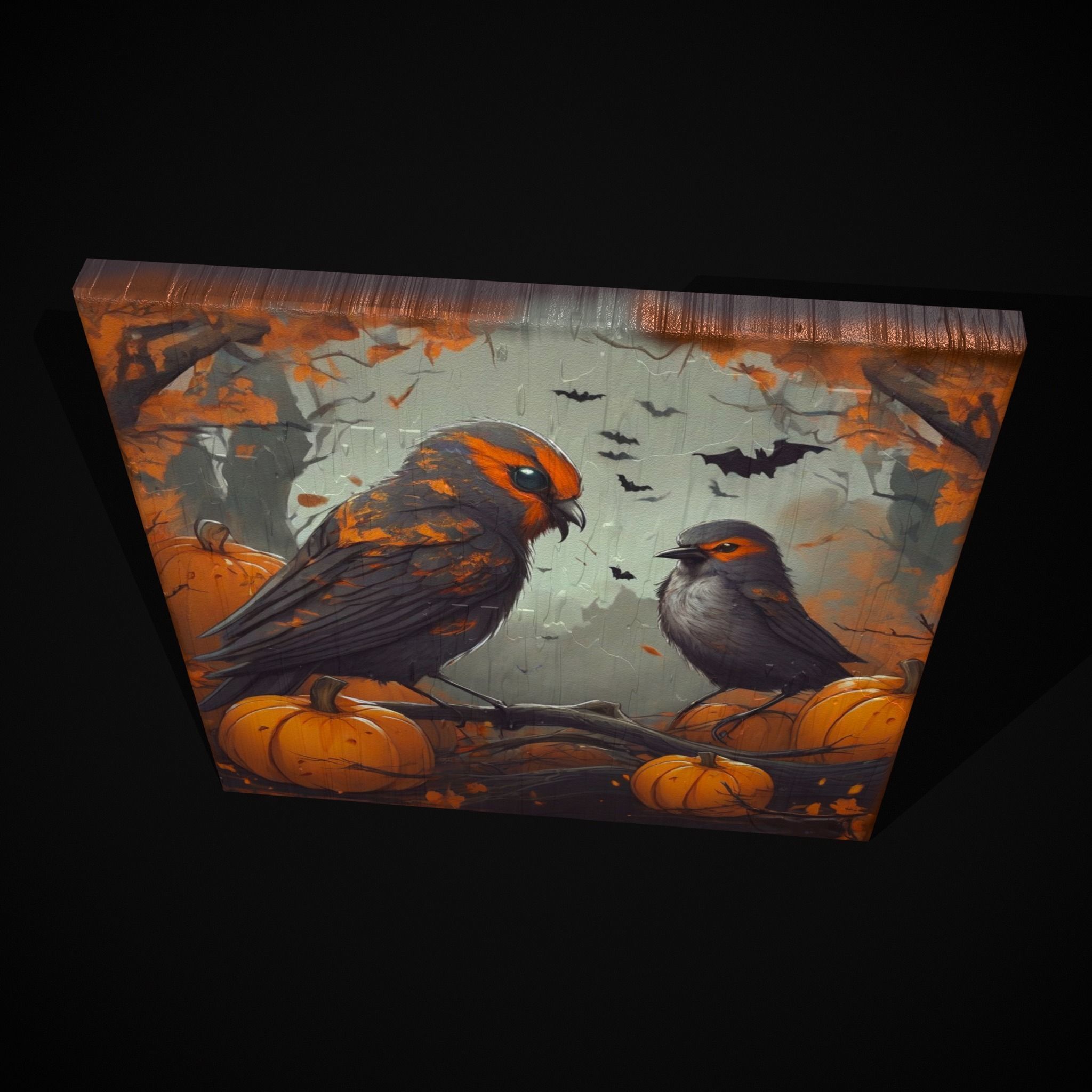 Halloween Bird Painting Version One Low-poly 3D model_5