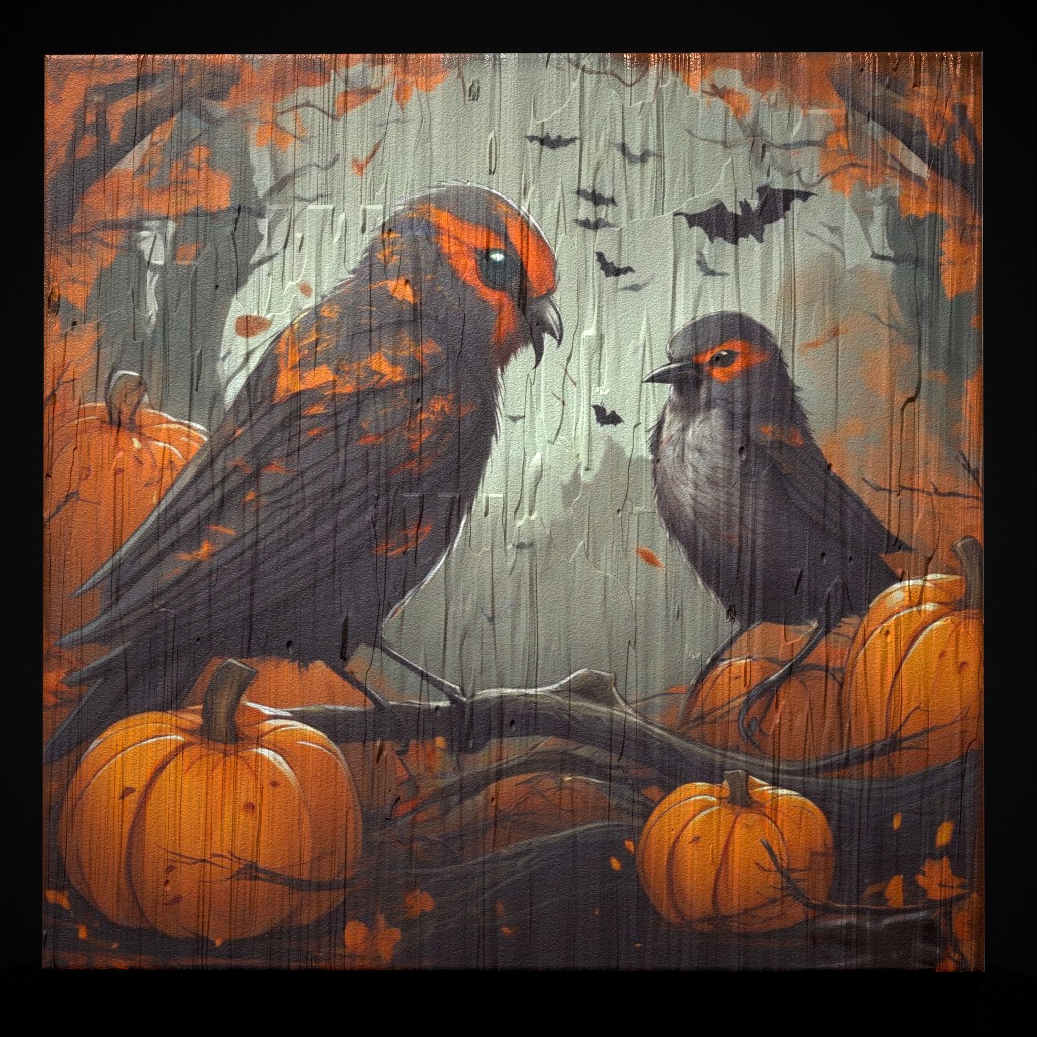Halloween Bird Painting Version One Low-poly 3D model_10