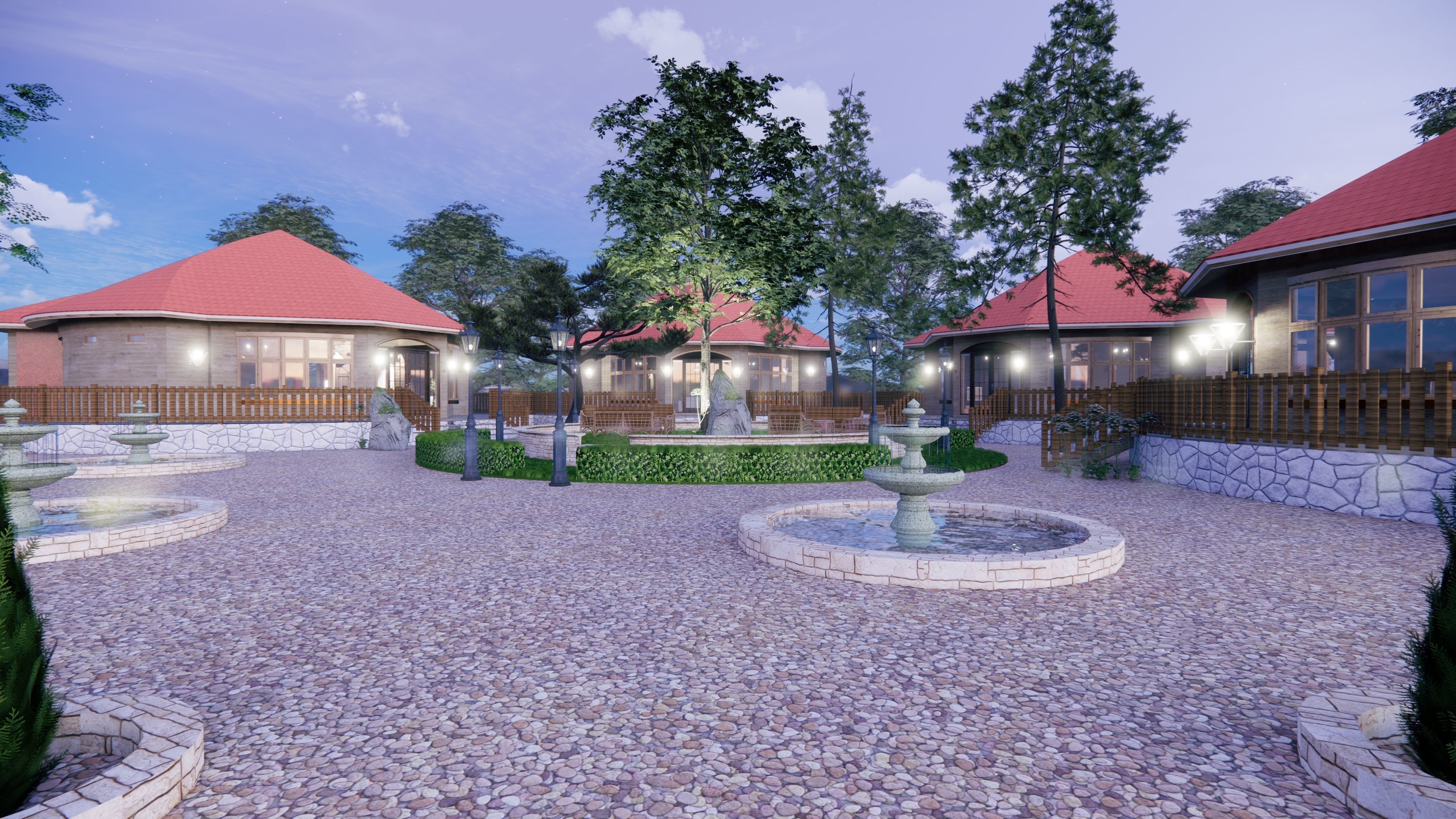 HOUSE COTTAGE CABIN HUT VILLAGE PACK Low-poly 3D model Low-poly 3D model_11