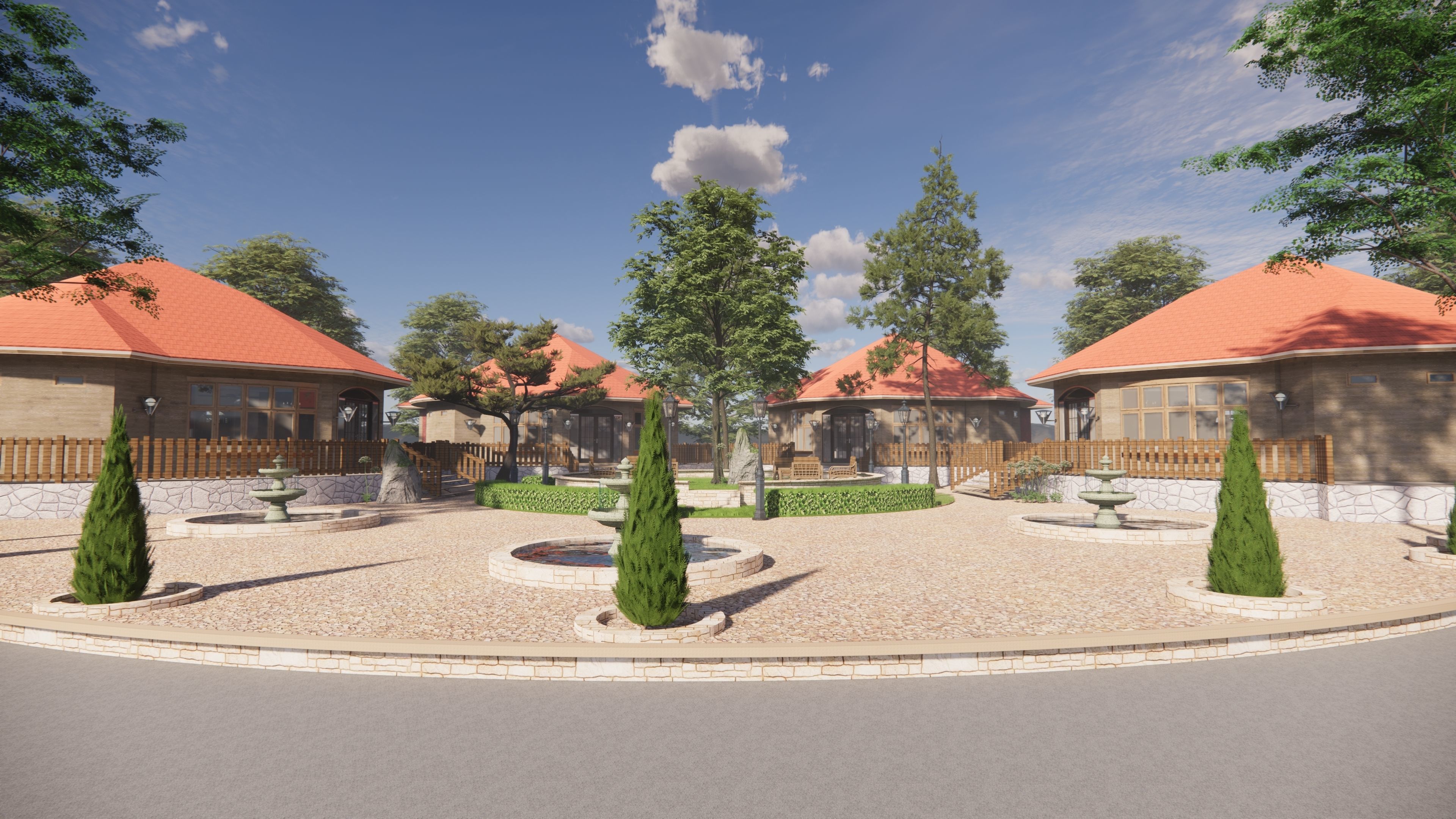 HOUSE COTTAGE CABIN HUT VILLAGE PACK Low-poly 3D model Low-poly 3D model_7