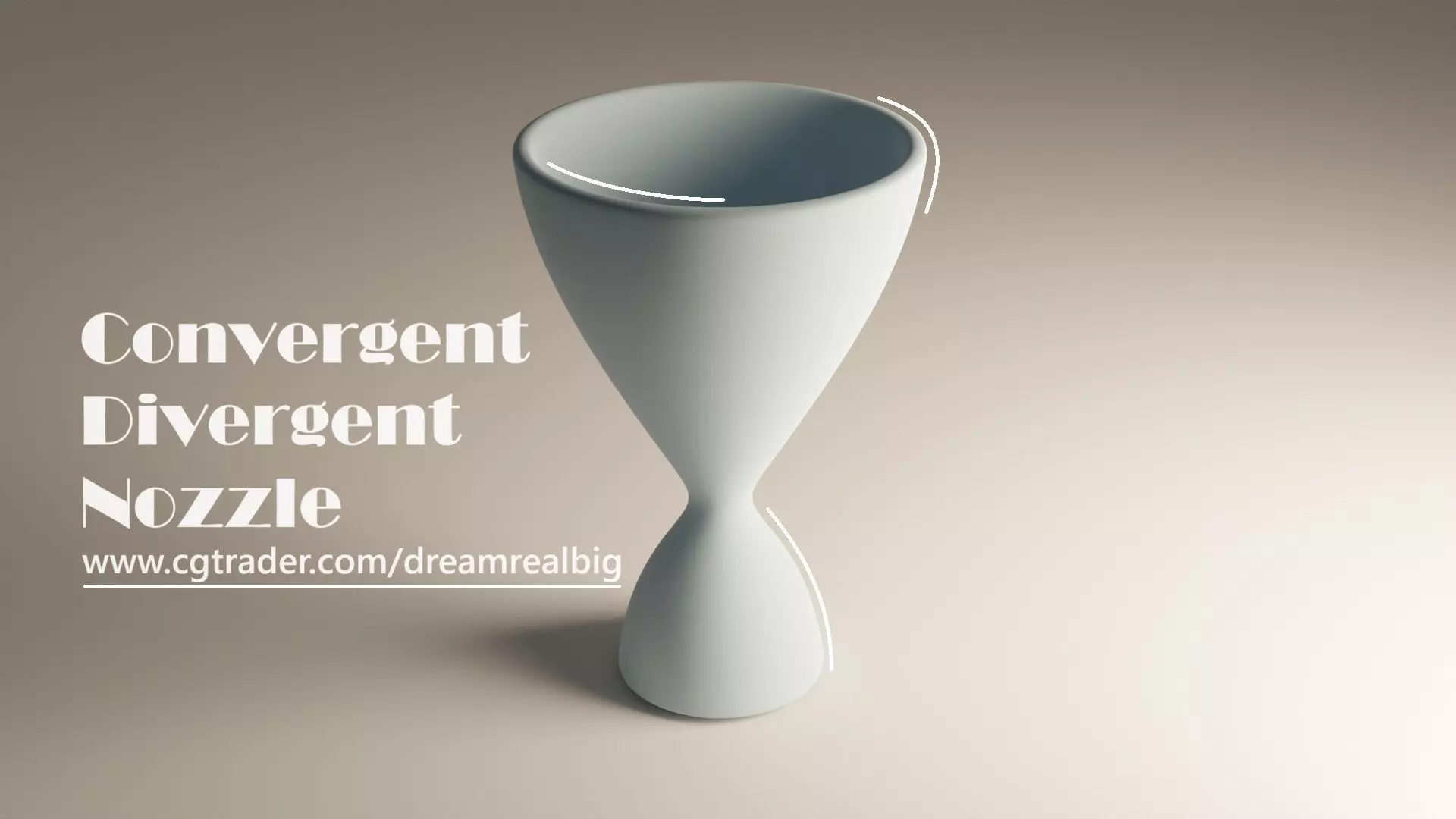 Precision-engineered Convergent-Divergent Nozzle Model Low-poly 3D model_0