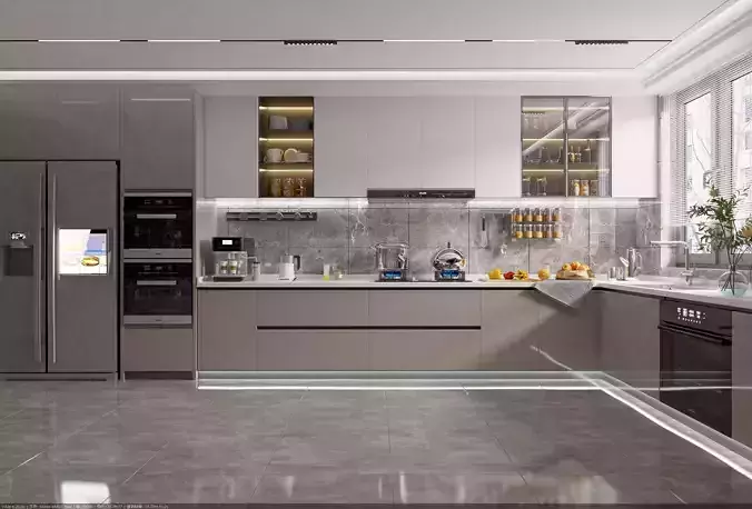 Kitchen interior 3D model modern