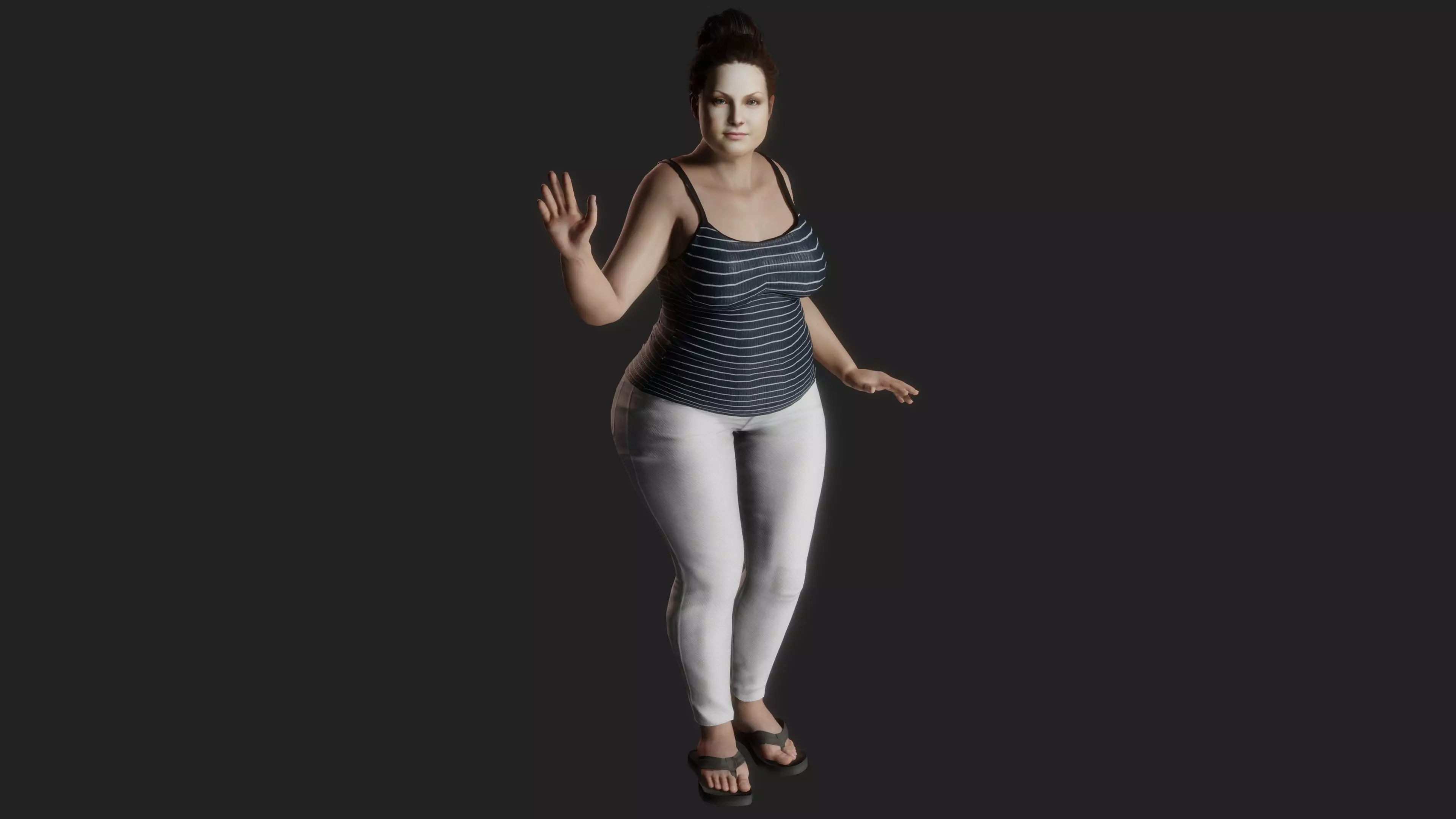 Friendly woman 3D model