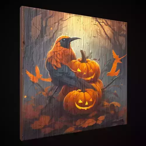 Halloween Bird Painting Version Two