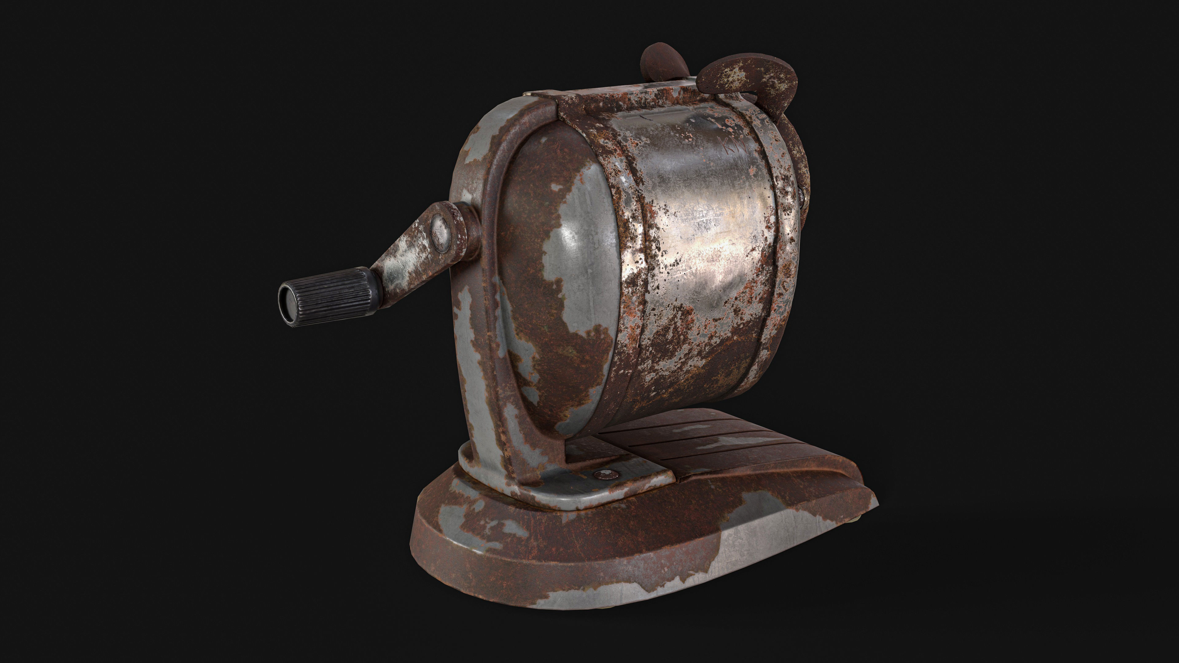 Old  Pencil  Sharpener Low-poly 3D model_6