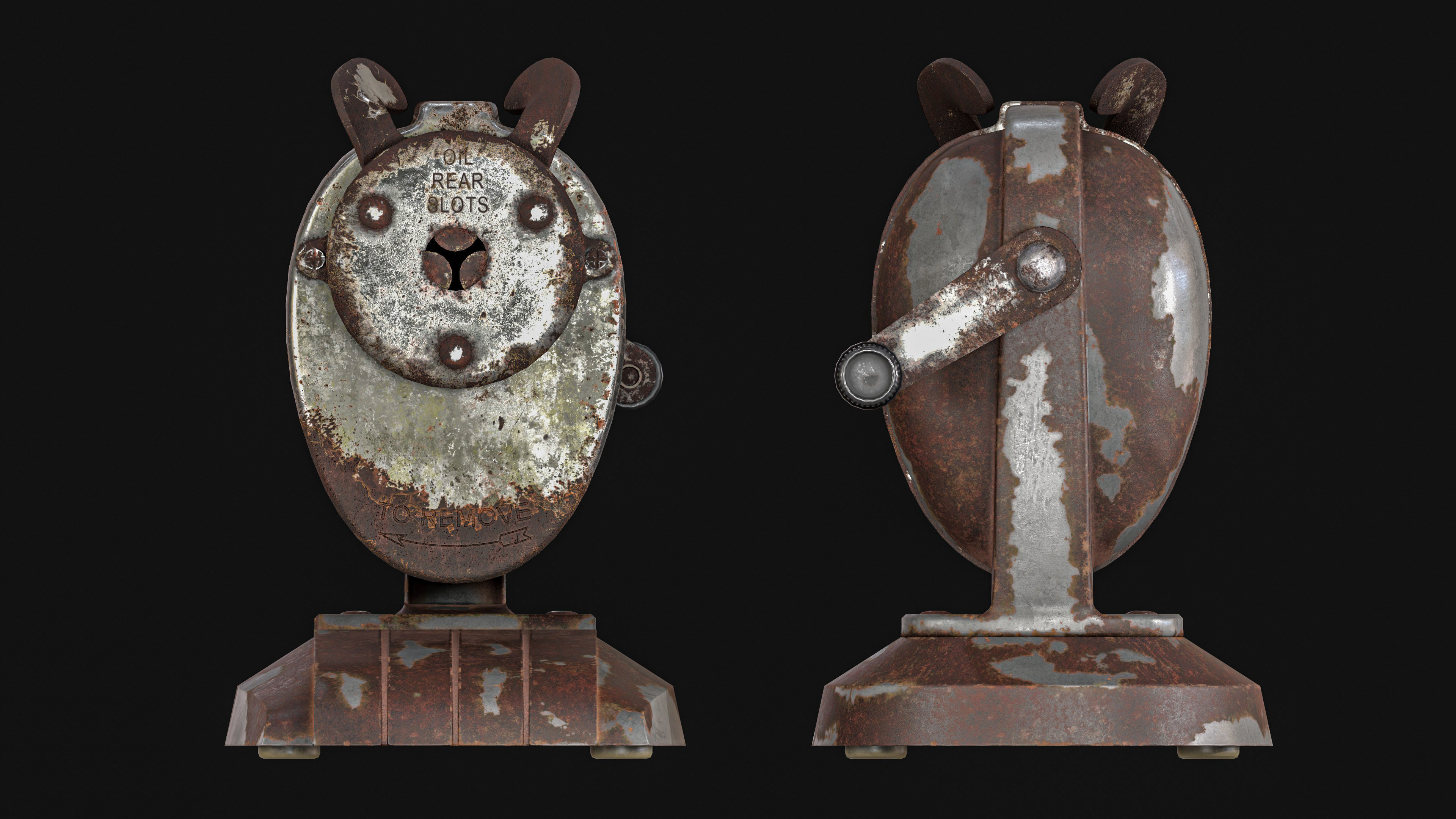 Old  Pencil  Sharpener Low-poly 3D model_7