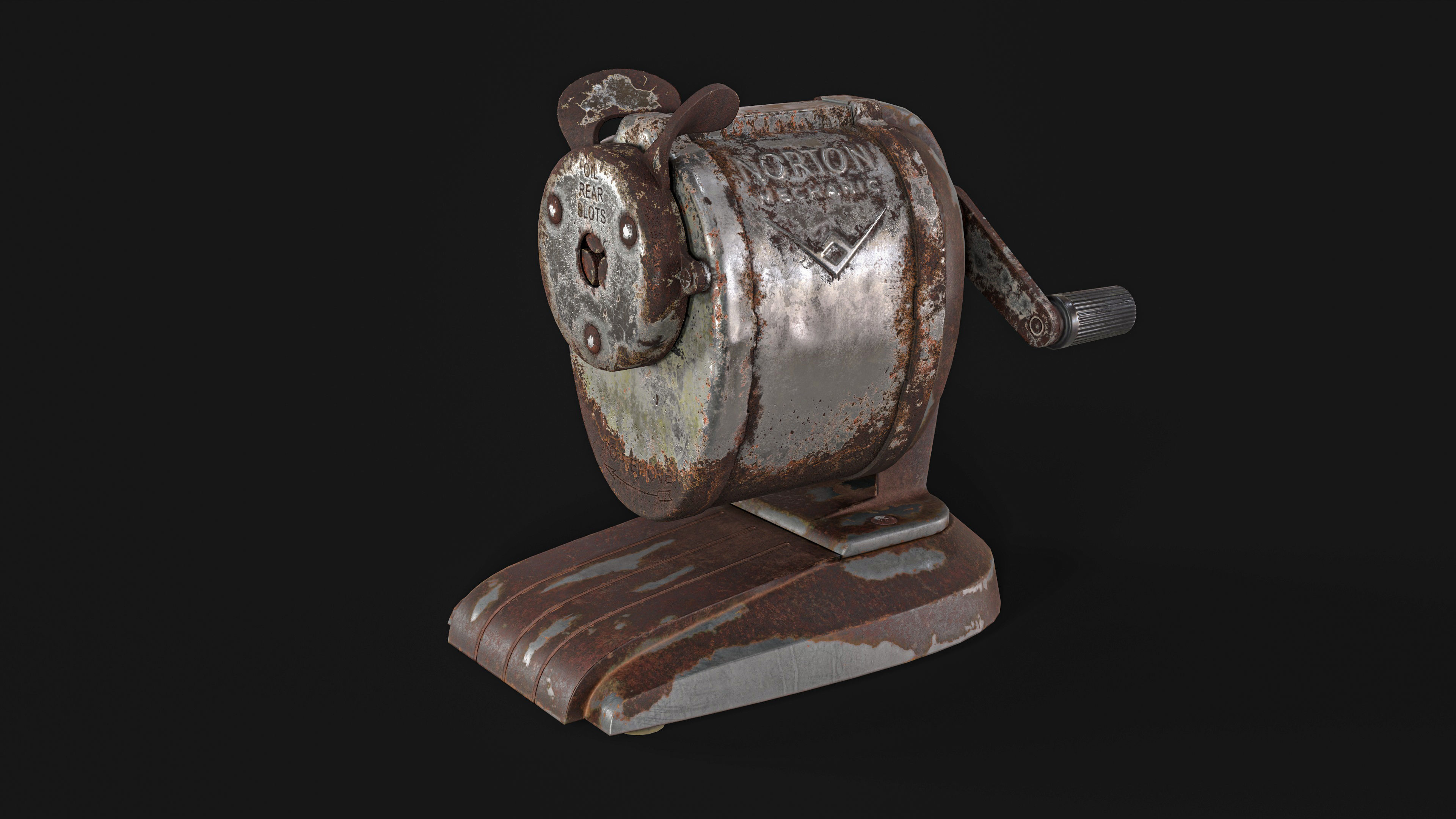 Old  Pencil  Sharpener Low-poly 3D model_3