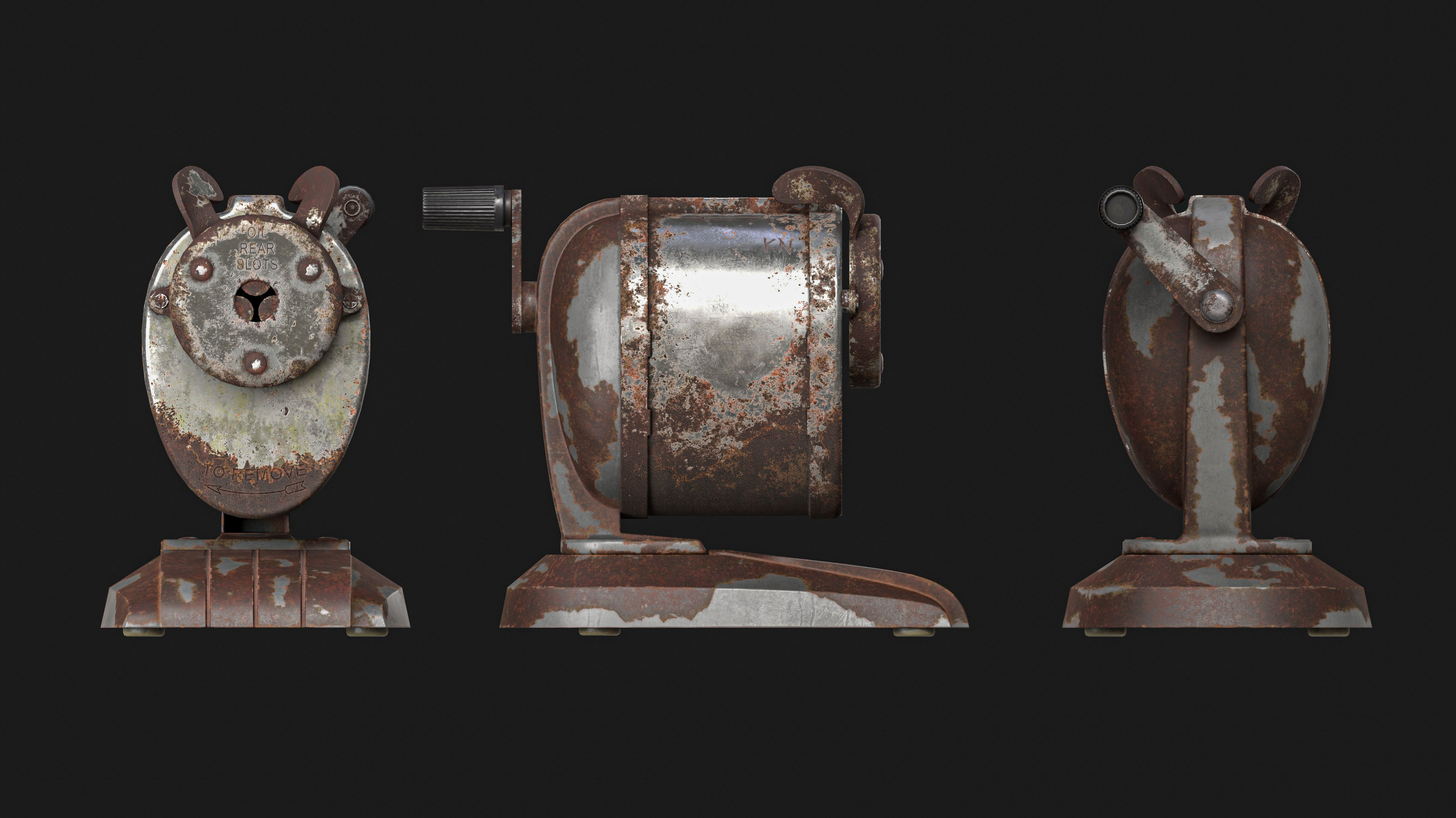 Old  Pencil  Sharpener Low-poly 3D model_8