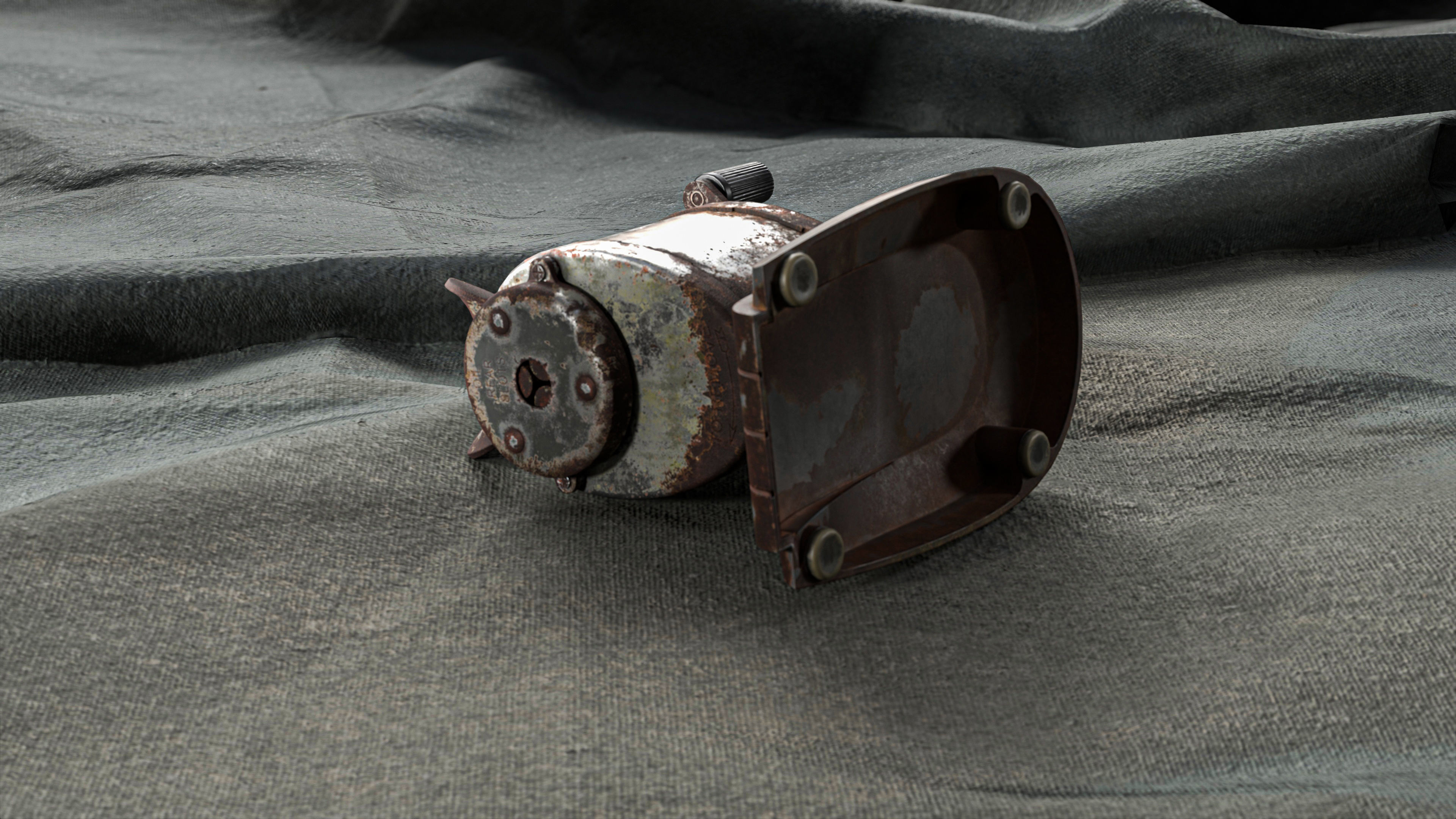 Old  Pencil  Sharpener Low-poly 3D model_9