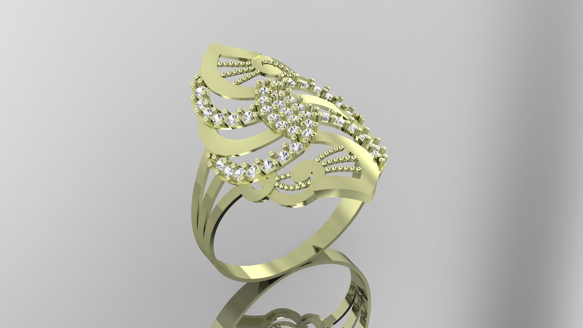 Fancy Ring 3D print model_3