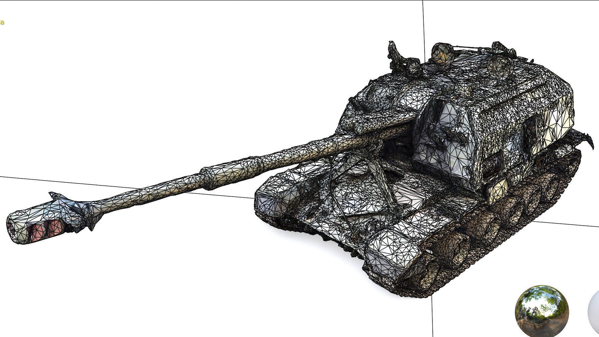 Destroyed 2S19 Msta 152 mm self-propelled howitzer M1990 3D model_5