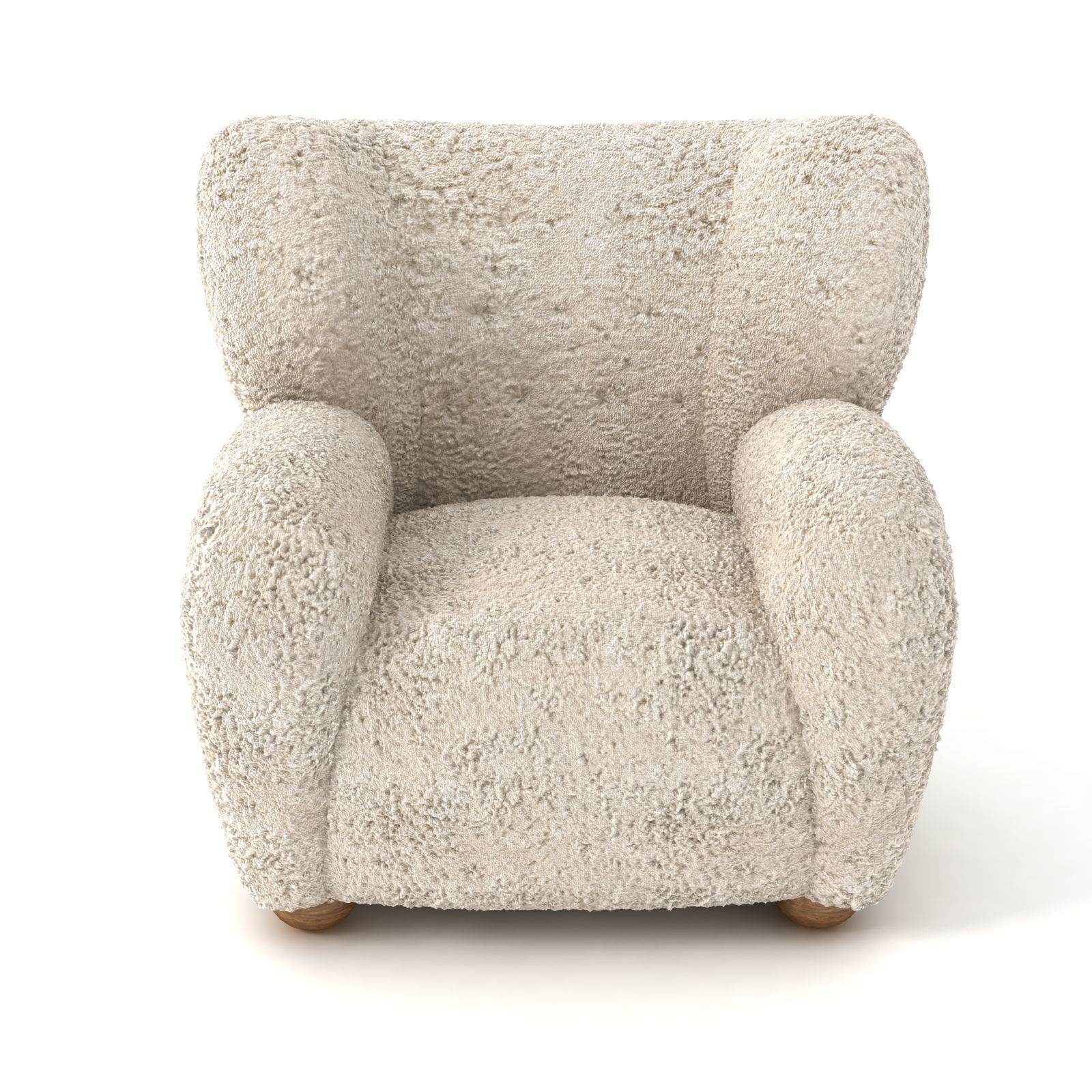 Vintage armchair by Marta Blomstedt for the Aulanko Hotel  1930s 3D model_2