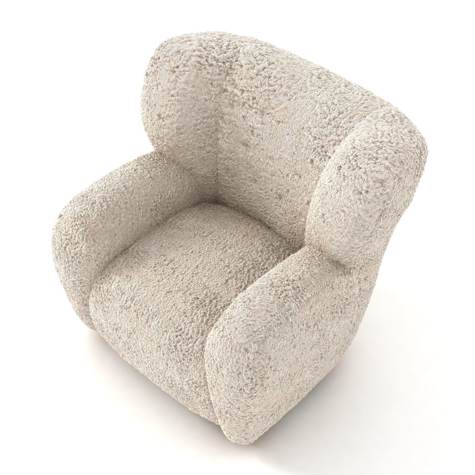 Vintage armchair by Marta Blomstedt for the Aulanko Hotel  1930s 3D model_4