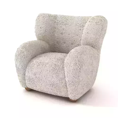 Vintage armchair by Marta Blomstedt for the Aulanko Hotel  1930s 3D model