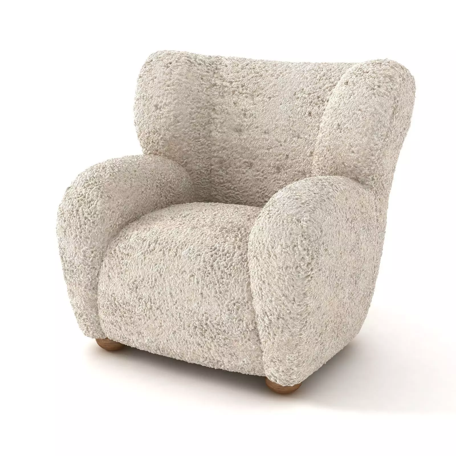 Vintage armchair by Marta Blomstedt for the Aulanko Hotel  1930s 3D model_0