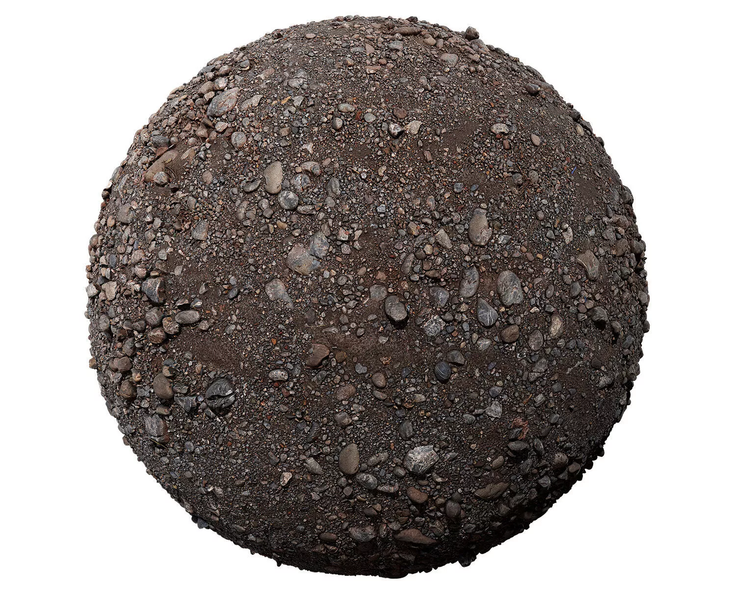 Ground Terrain Gravel and Pebble Stone PBR Texture