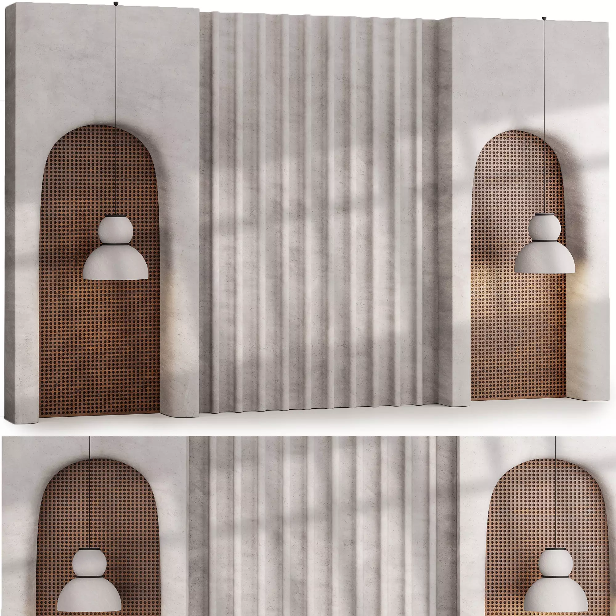 Headboard 3d Panel 3 Low-poly 3D model_0