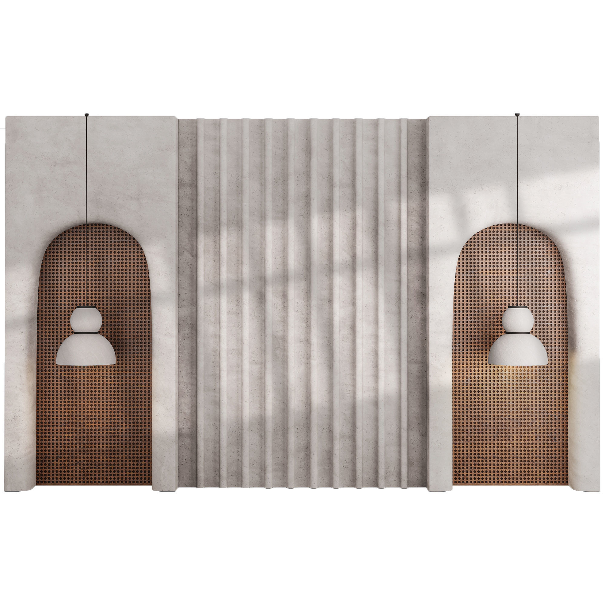 Headboard 3d Panel 3 Low-poly 3D model_1