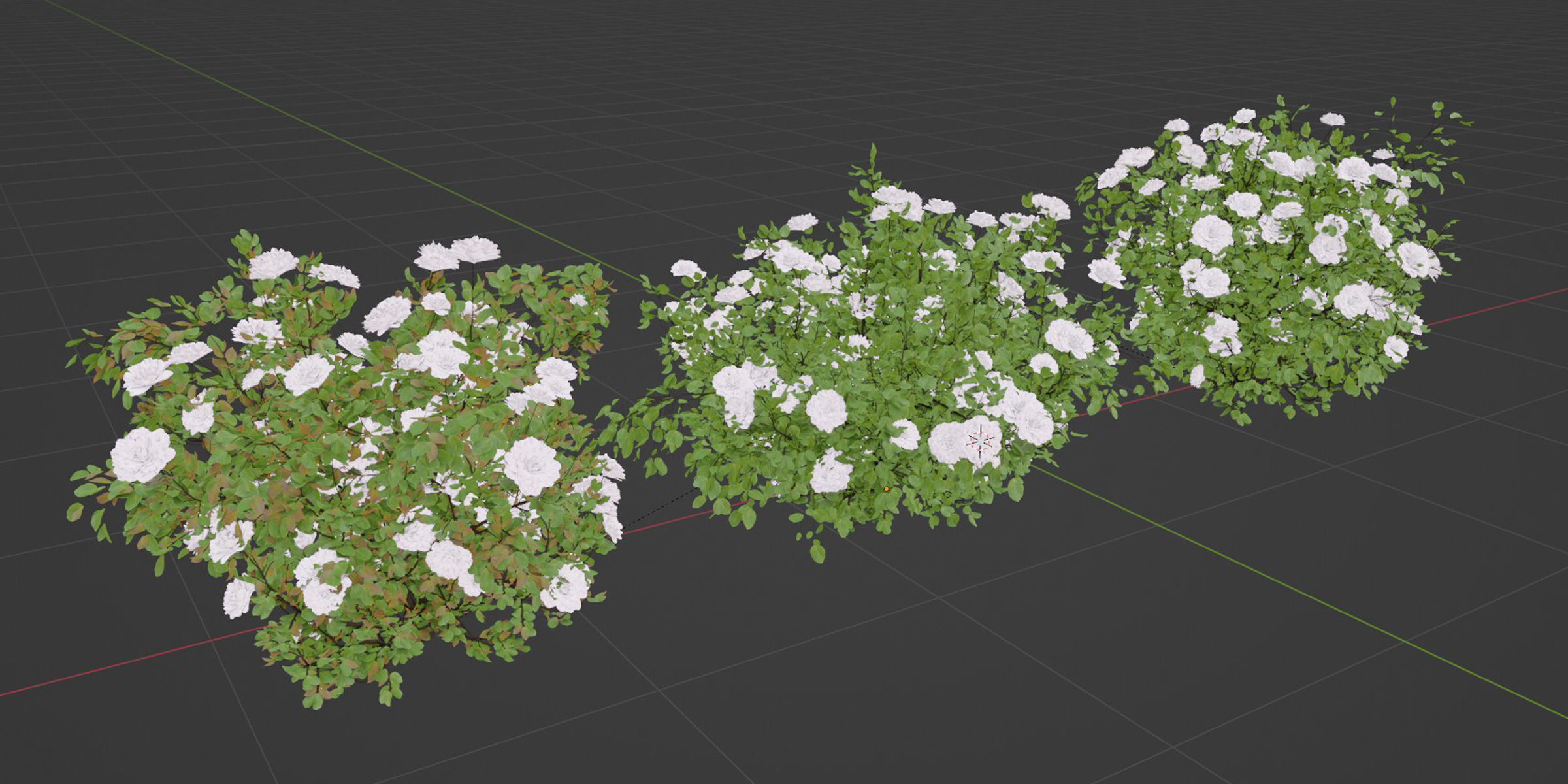 Rose bushes collection vol 121-Blender 3D model_8