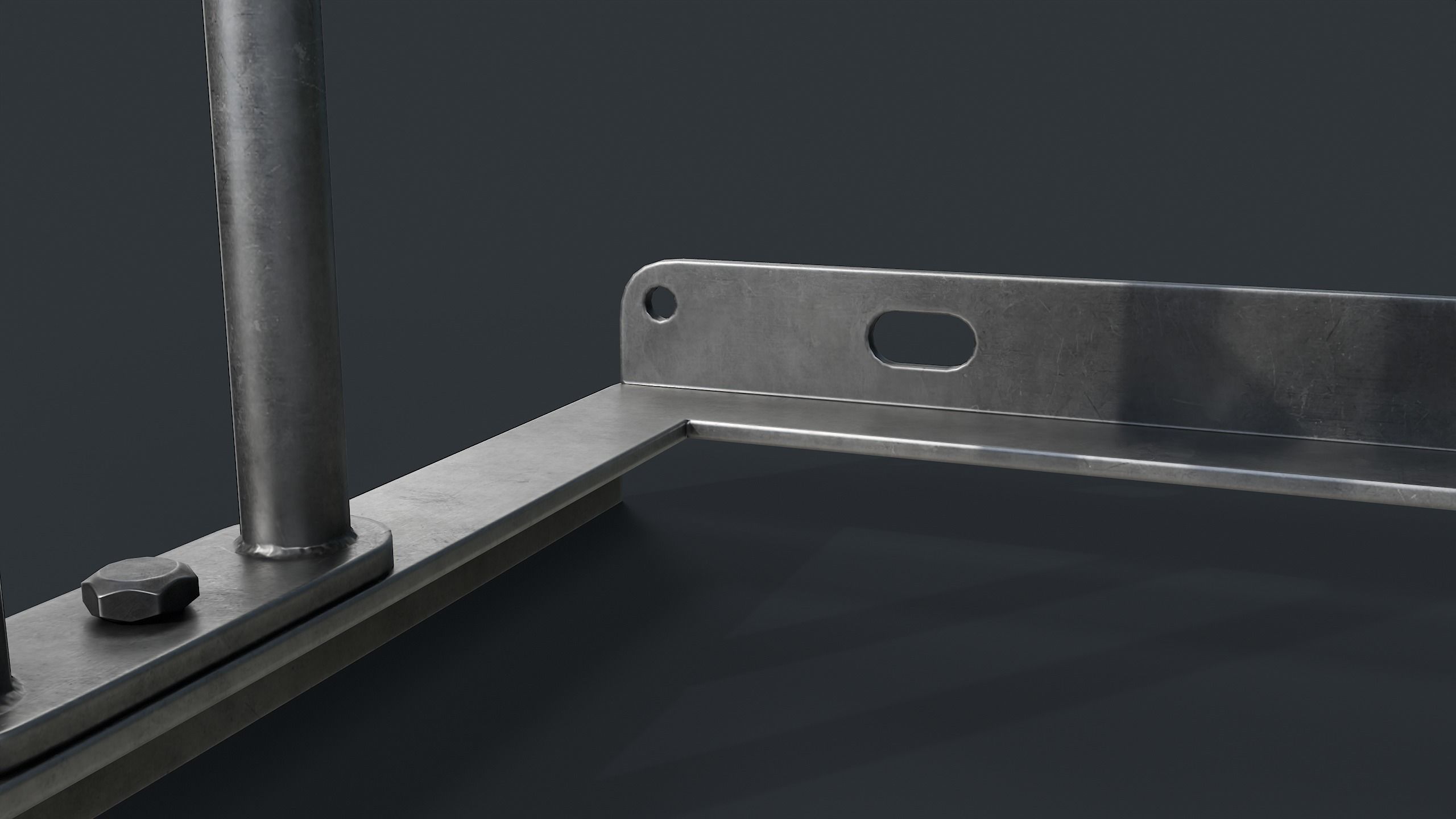 Bike Rack 3 PBR Game Ready Low-poly 3D model_11