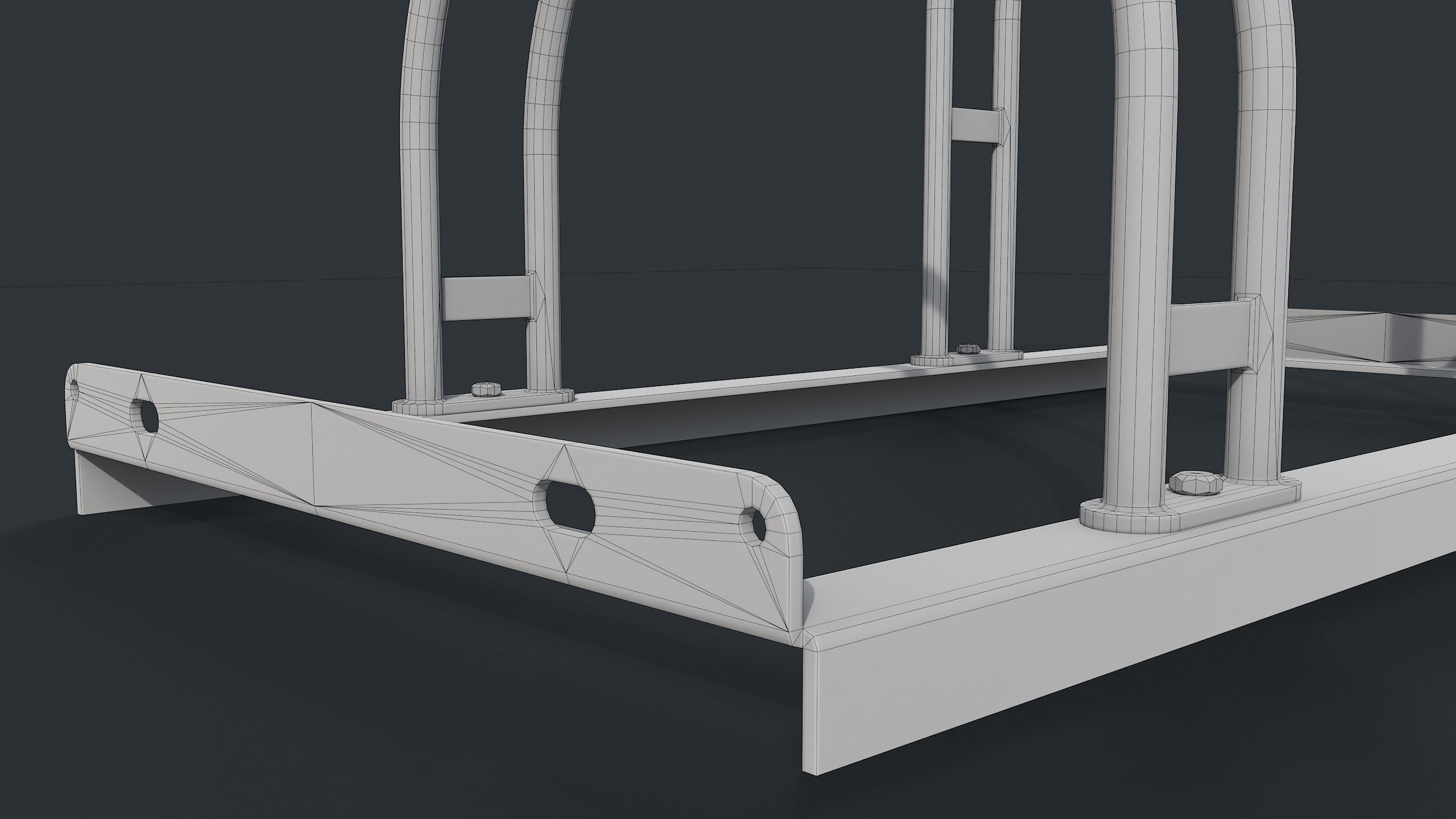 Bike Rack 3 PBR Game Ready Low-poly 3D model_18