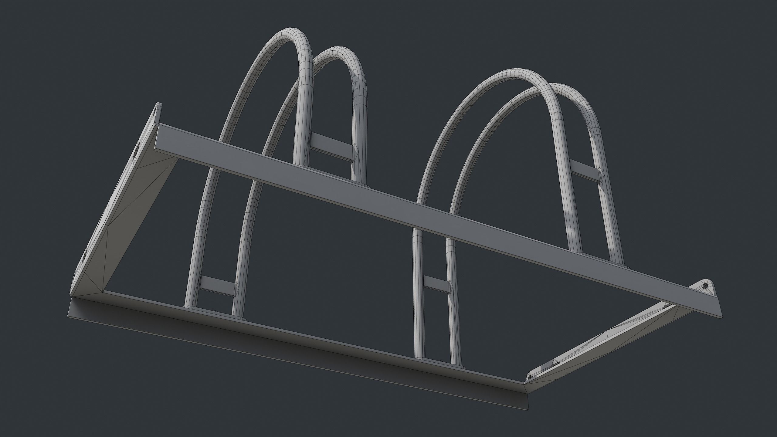 Bike Rack 3 PBR Game Ready Low-poly 3D model_20