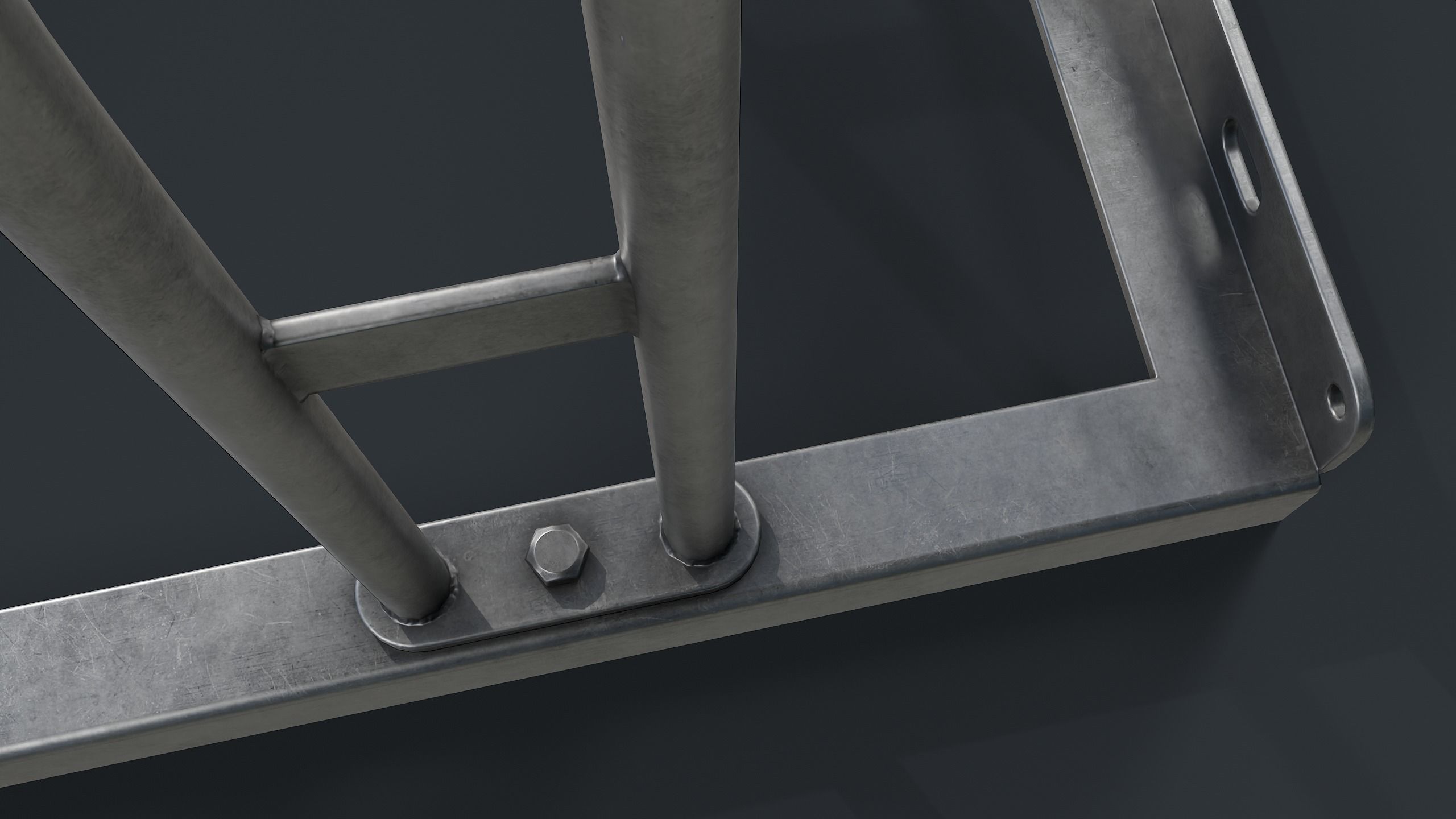 Bike Rack 3 PBR Game Ready Low-poly 3D model_16