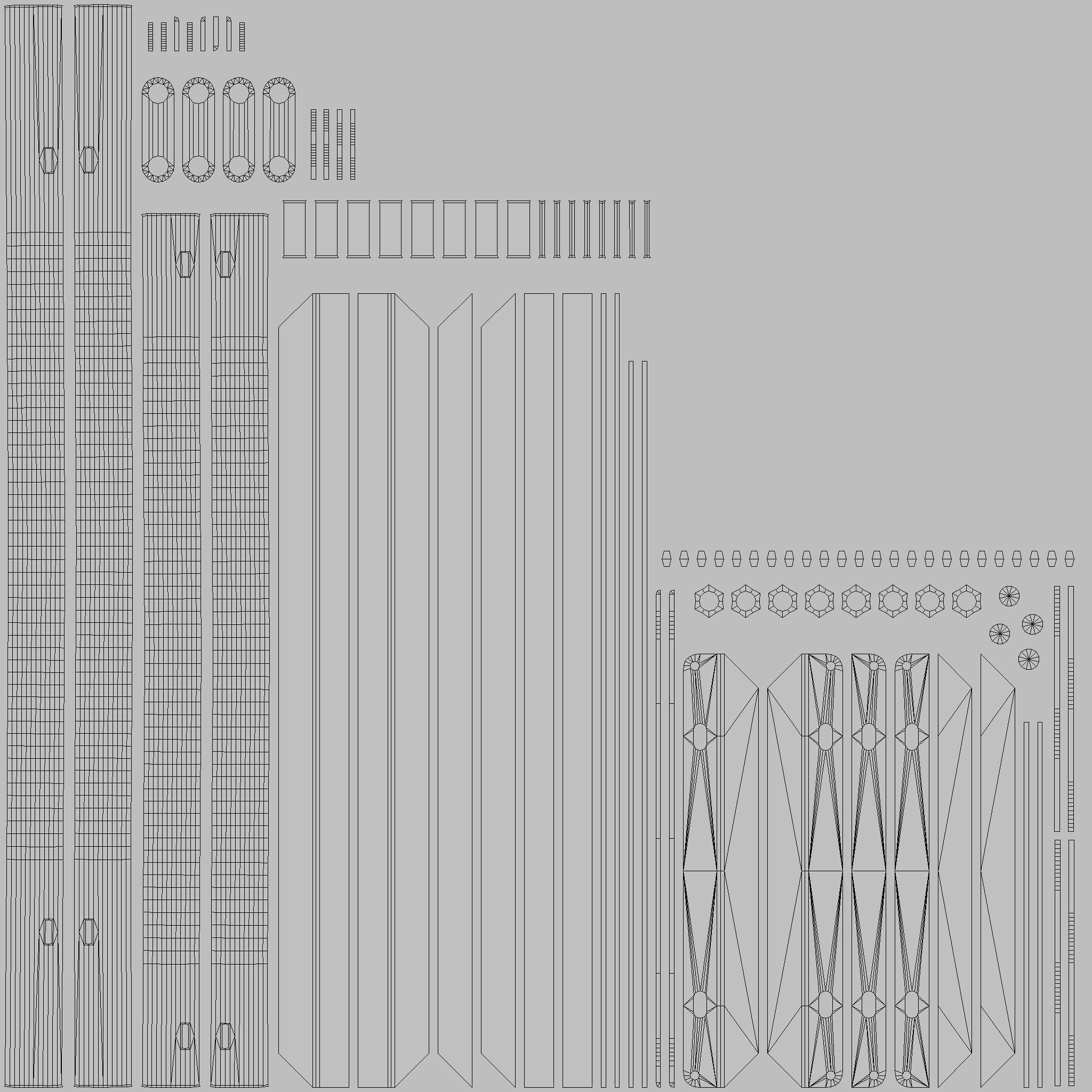 Bike Rack 3 PBR Game Ready Low-poly 3D model_21