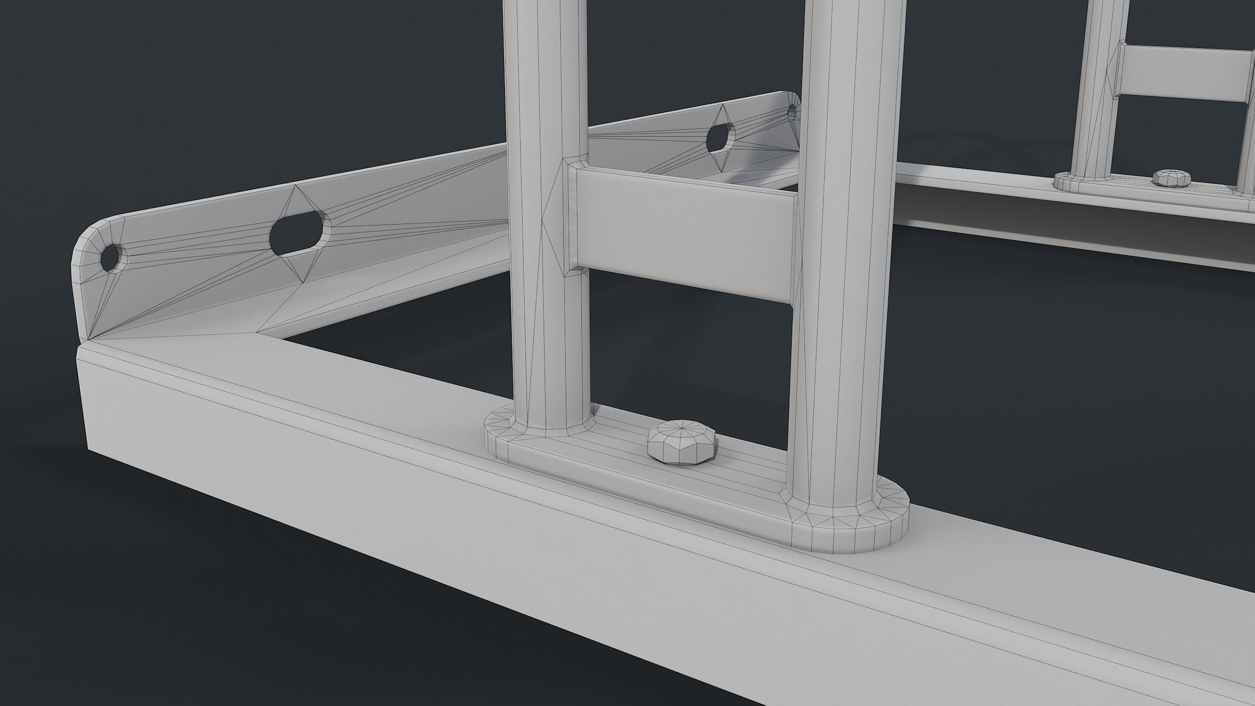 Bike Rack 3 PBR Game Ready Low-poly 3D model_19