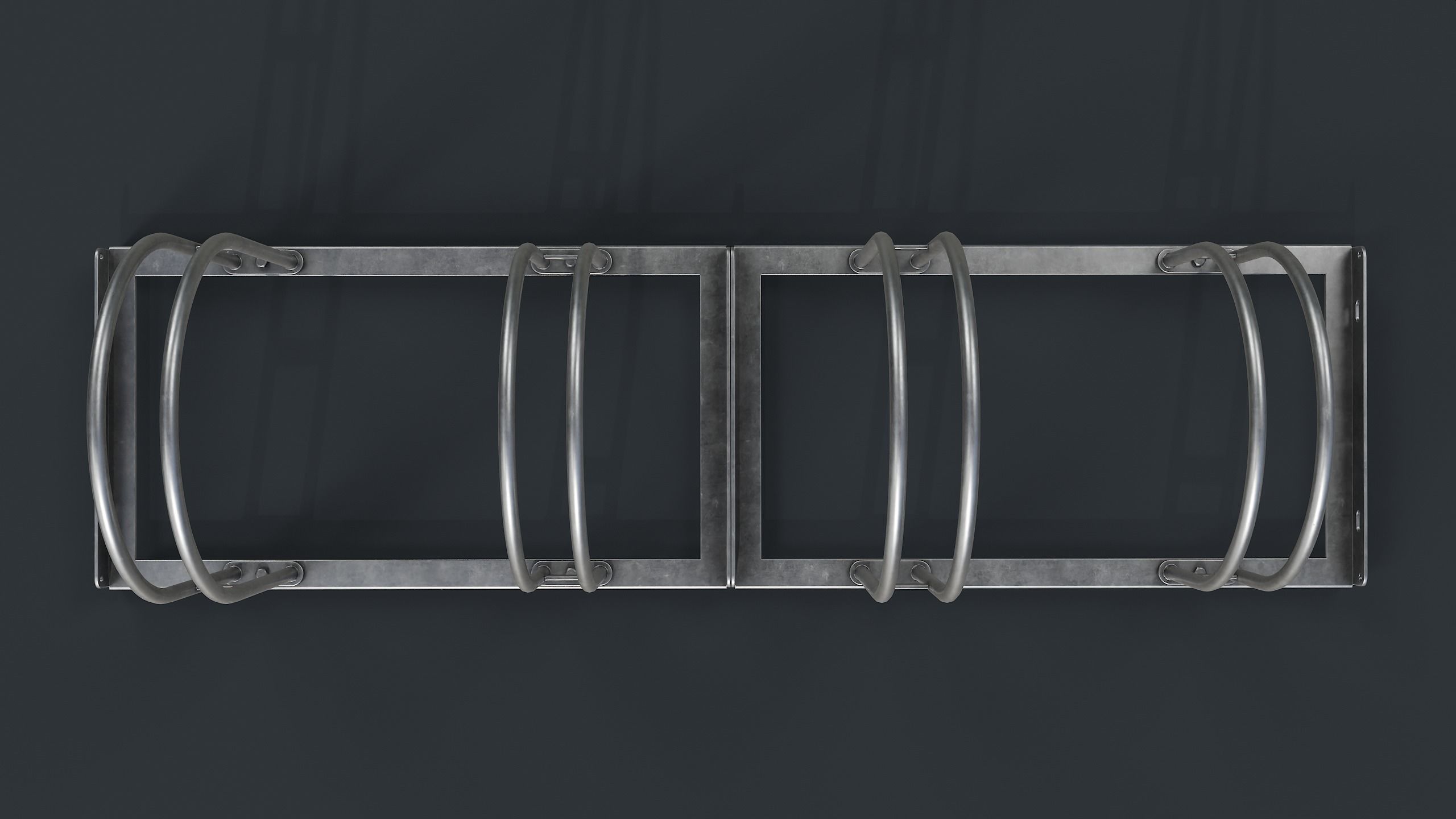 Bike Rack 3 PBR Game Ready Low-poly 3D model_5