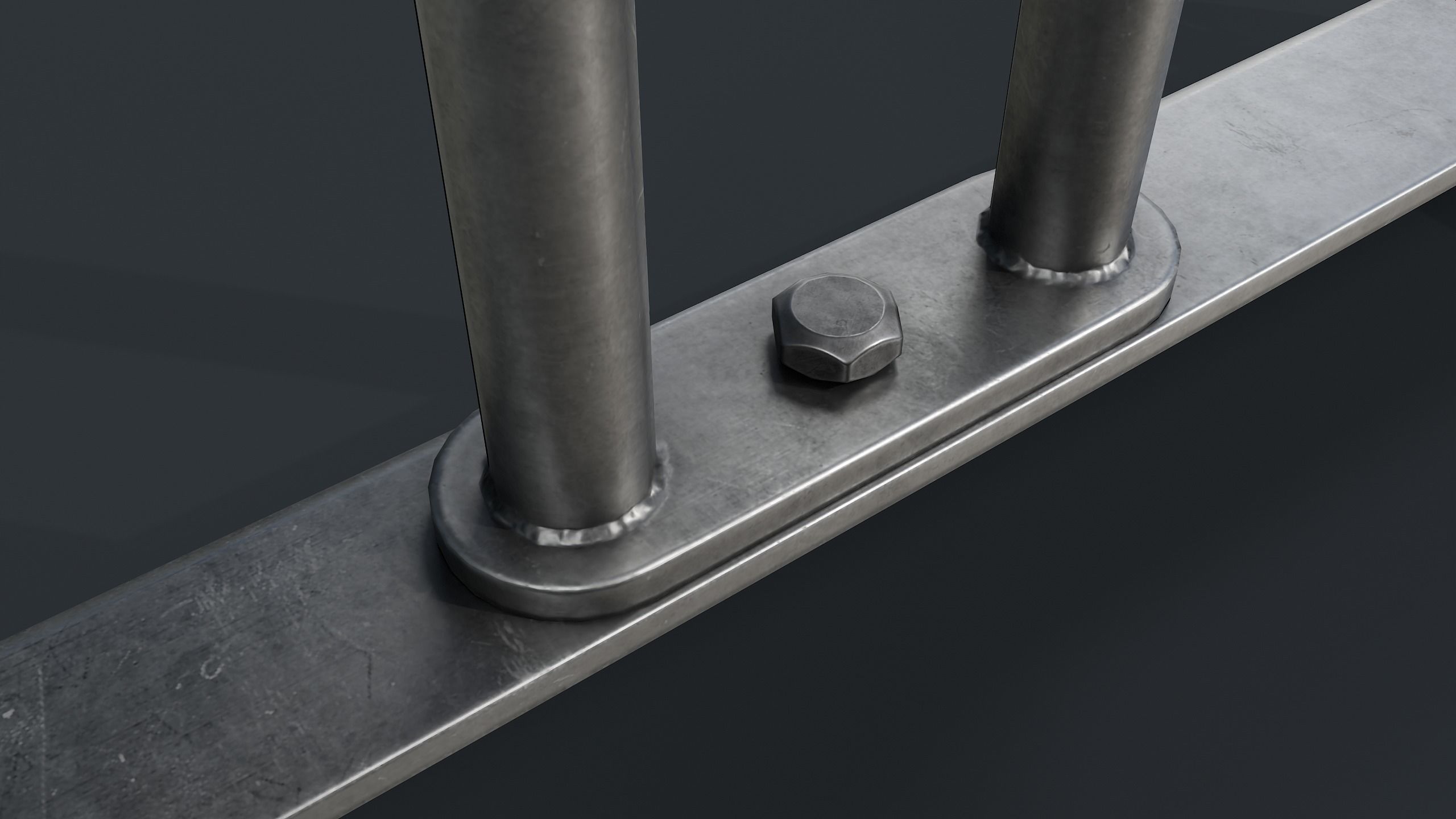 Bike Rack 3 PBR Game Ready Low-poly 3D model_10