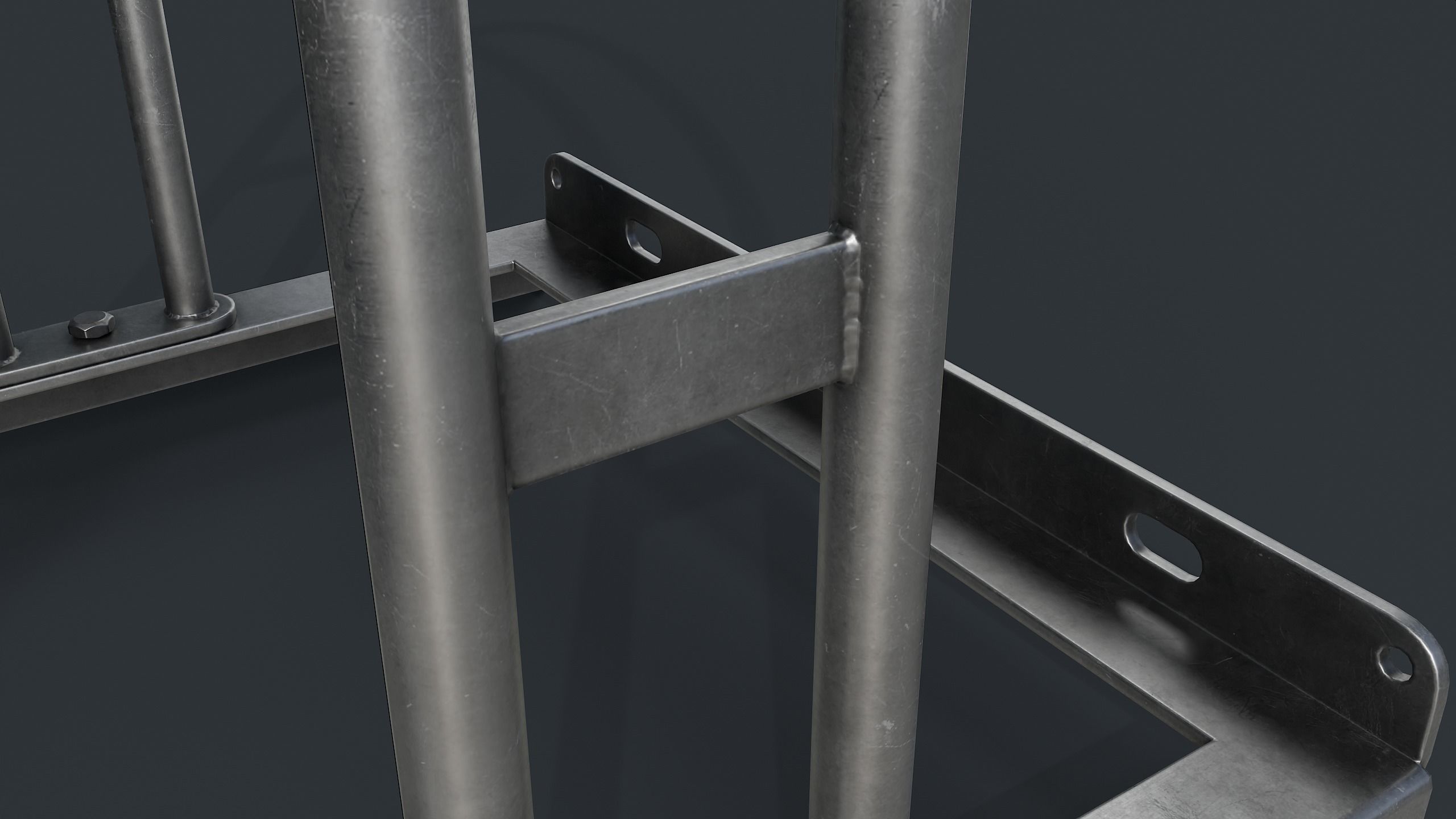 Bike Rack 3 PBR Game Ready Low-poly 3D model_13