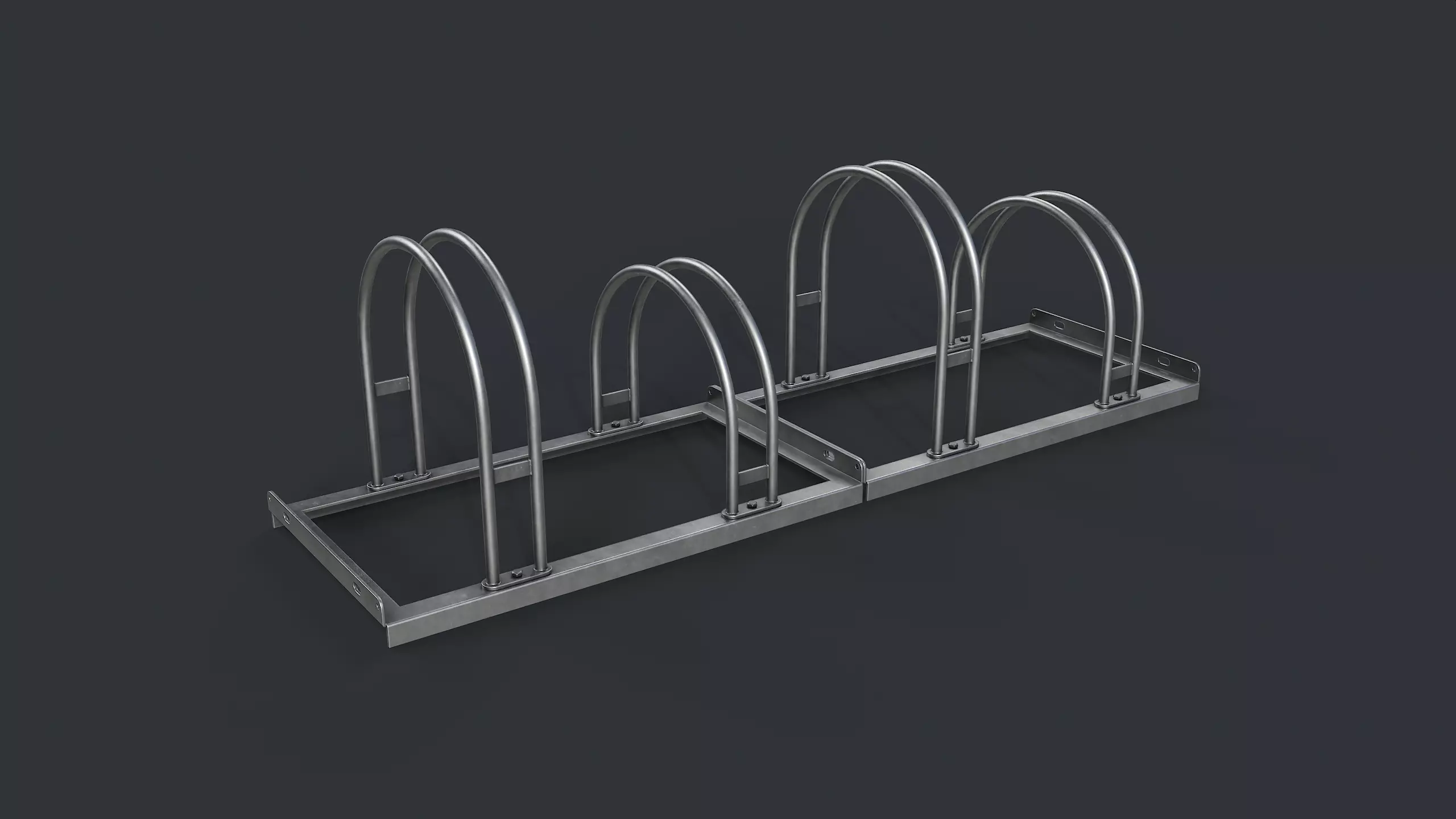 Bike Rack 3 PBR Game Ready Low-poly 3D model_0